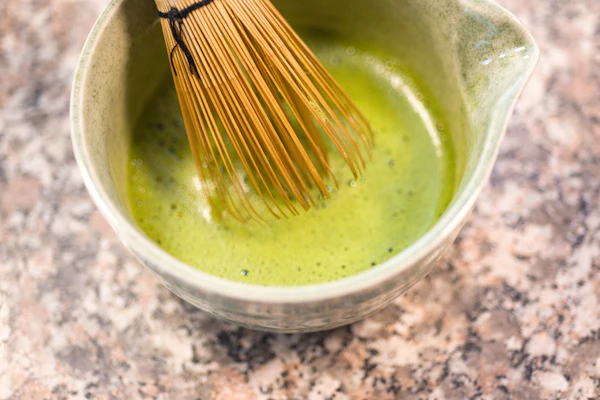 Matcha tea ceremony preparation