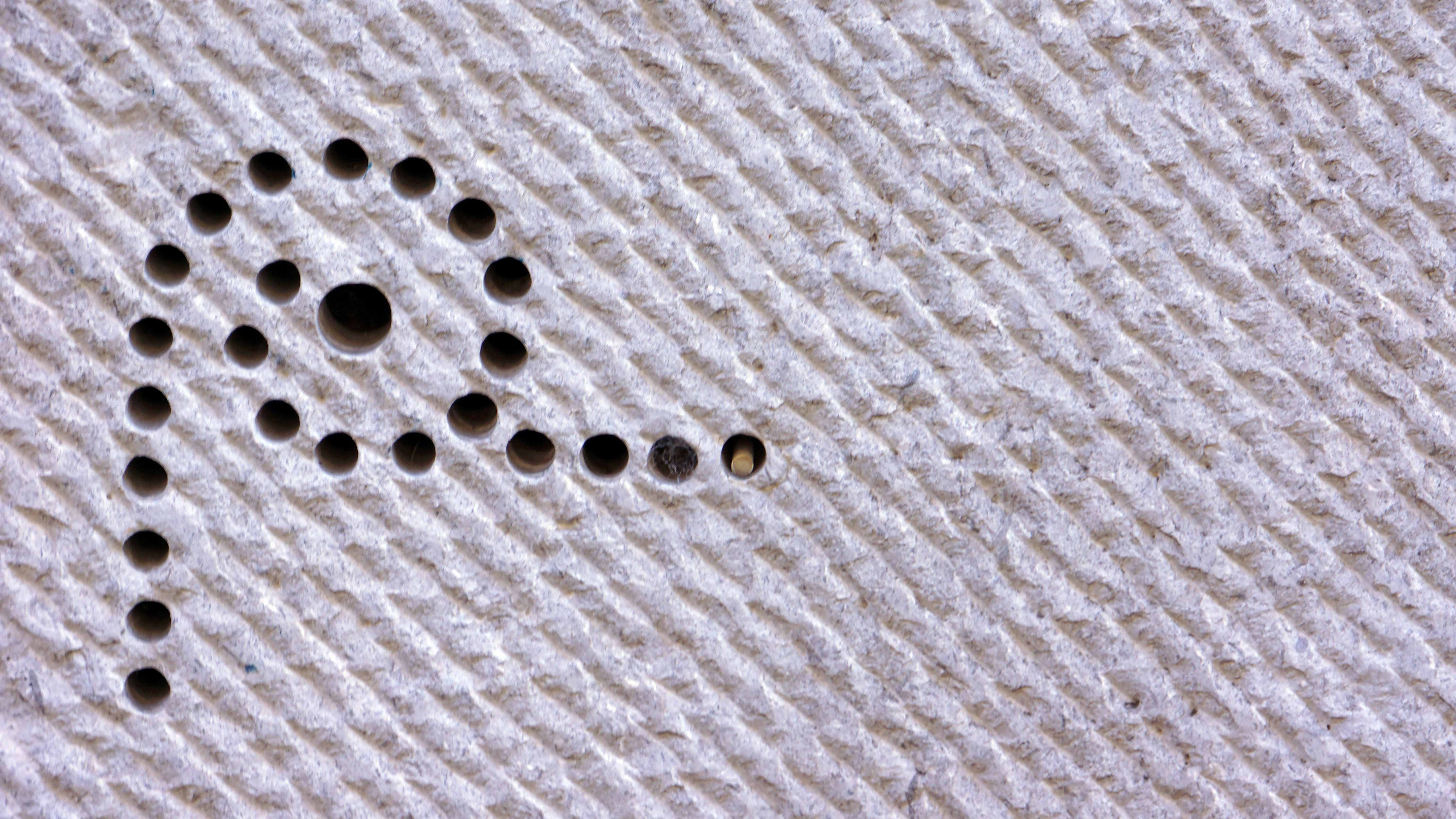 small ⅝-inch drill holes for polyurethane foam injection - concrete lifting