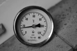 The thermometer indicates a high temperature.