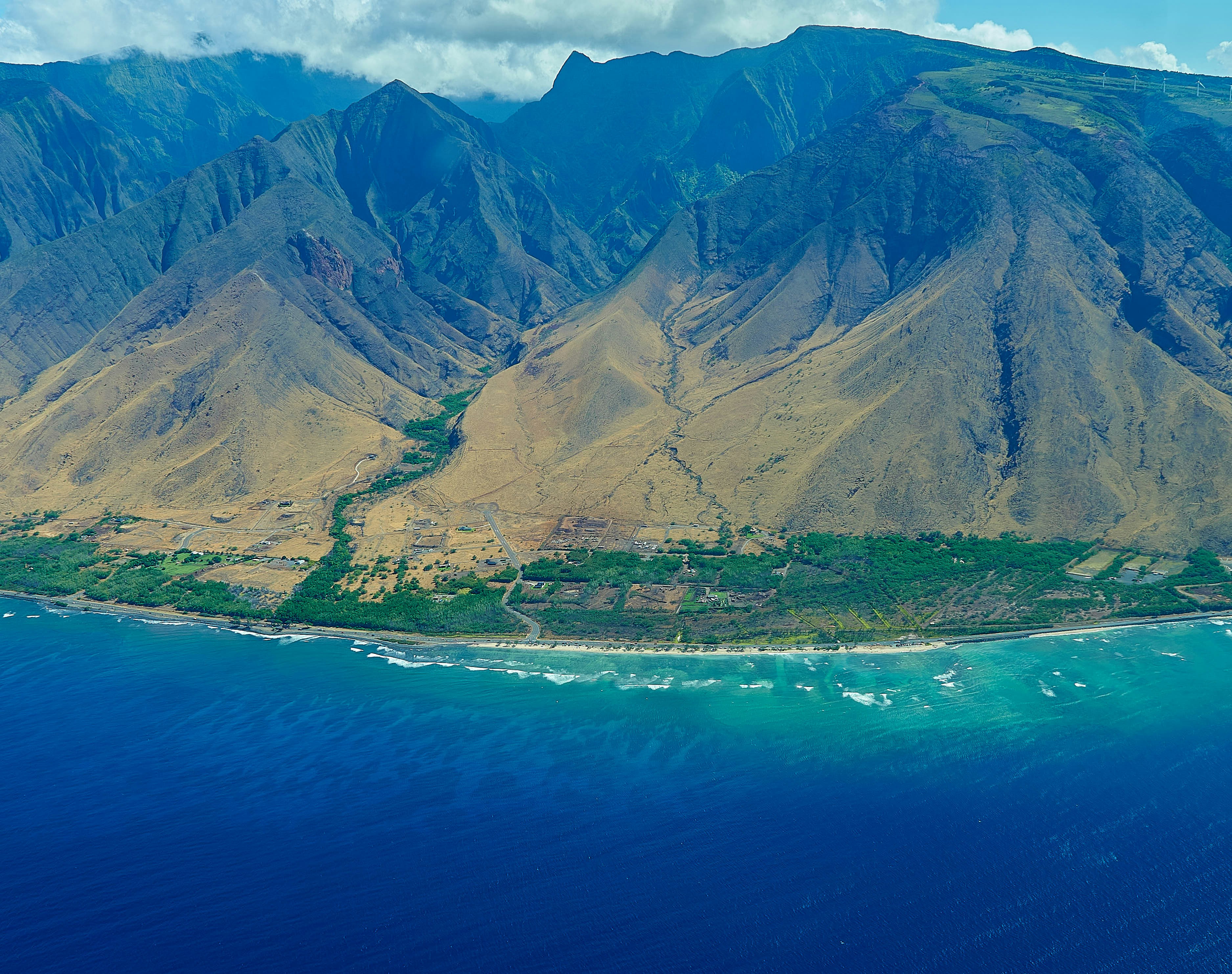Mountains meet the sea in a beautiful landscape.