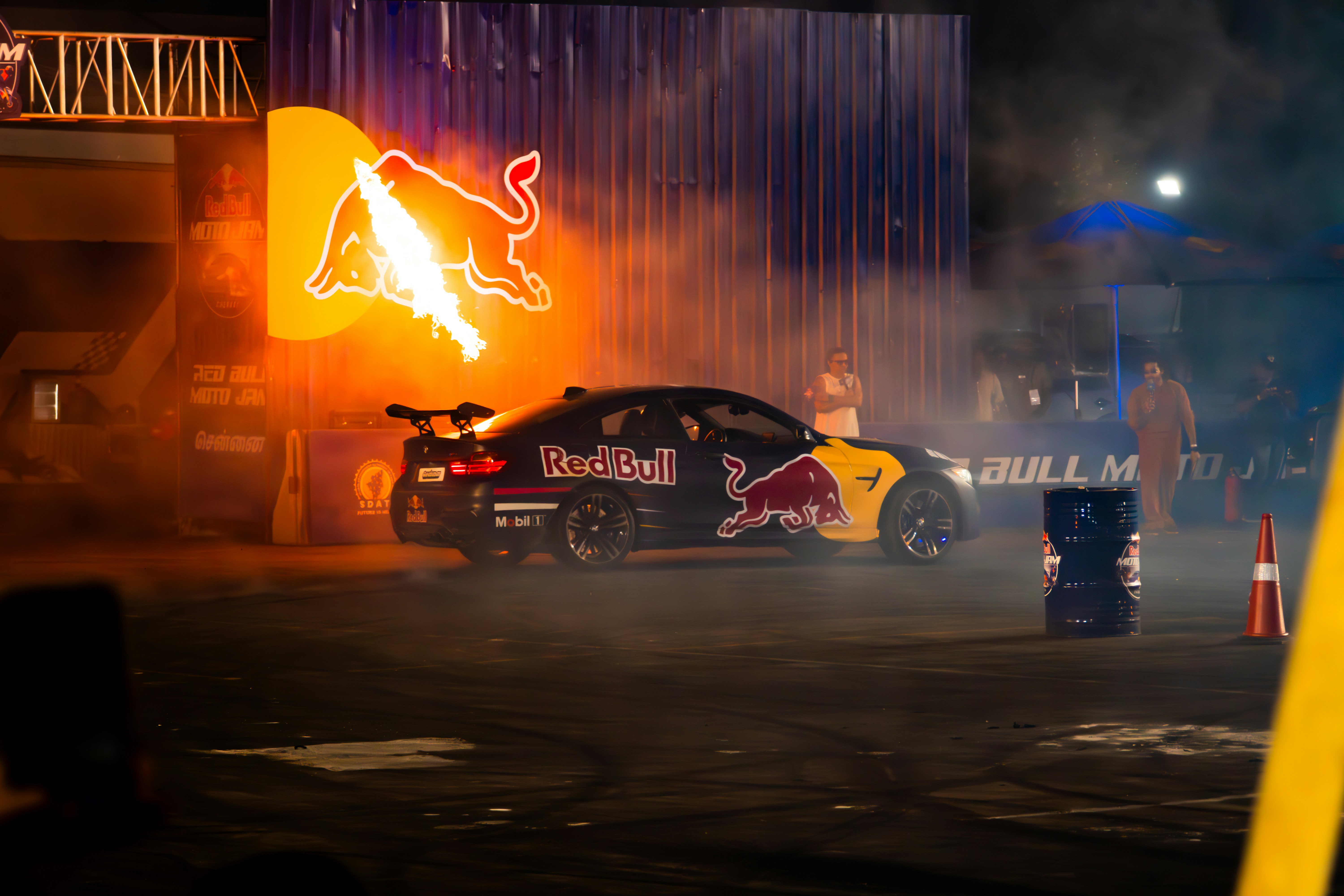 Dramatic action shot from a Red Bull sponsored event - content marketing for brands