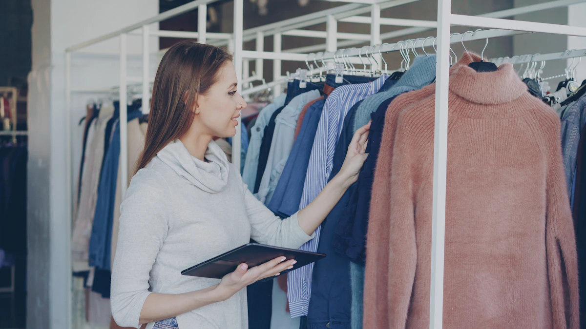 Commercante quebecoise gerant sa boutique en ligne