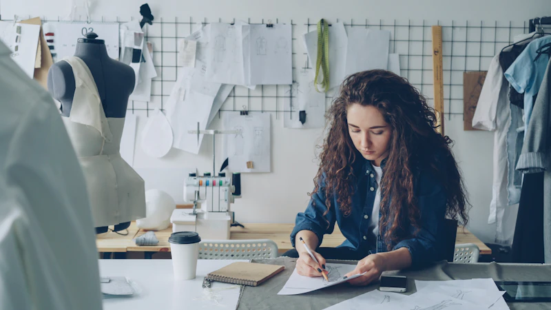 Designer sketching product concepts