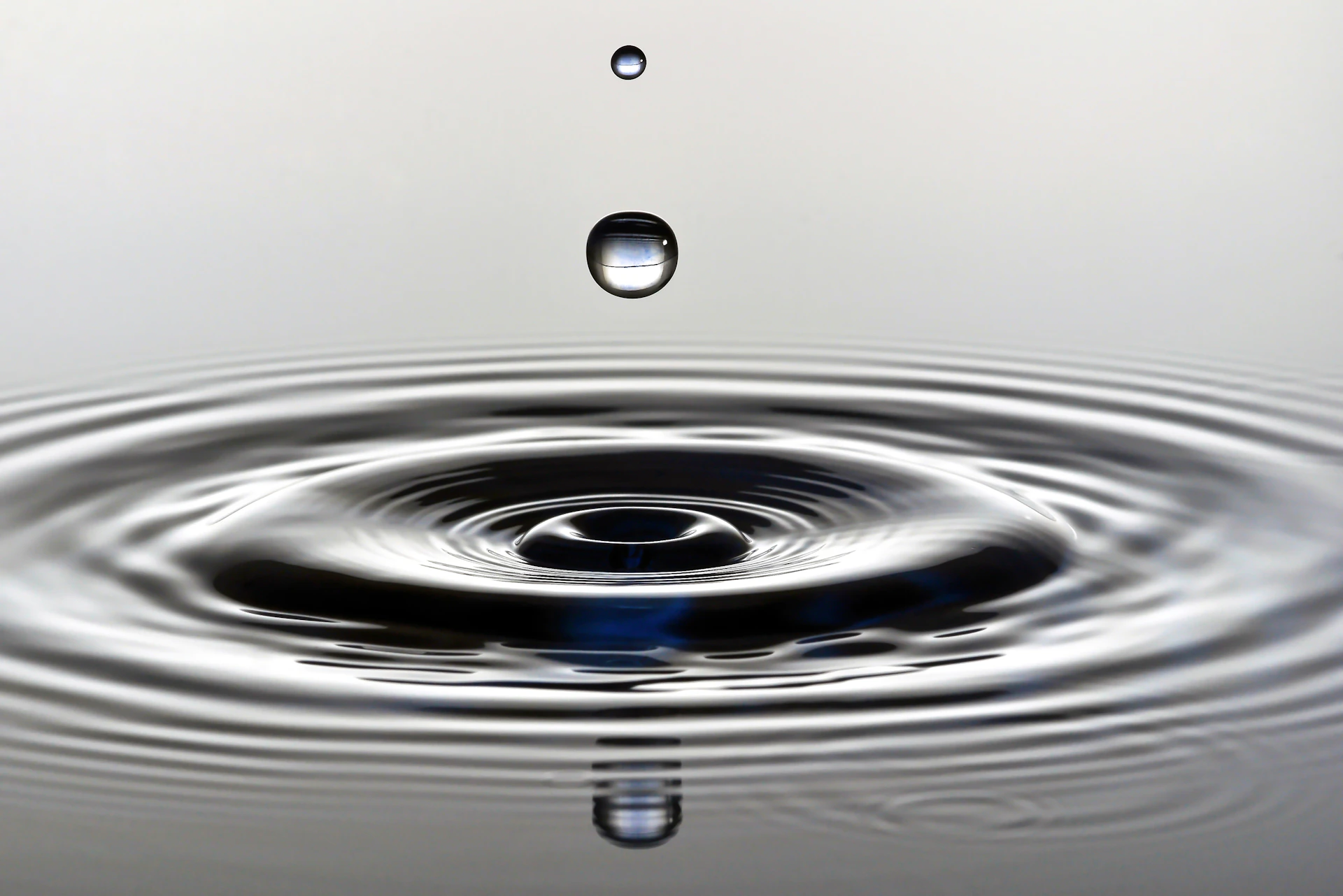 Water drops cause ripples.