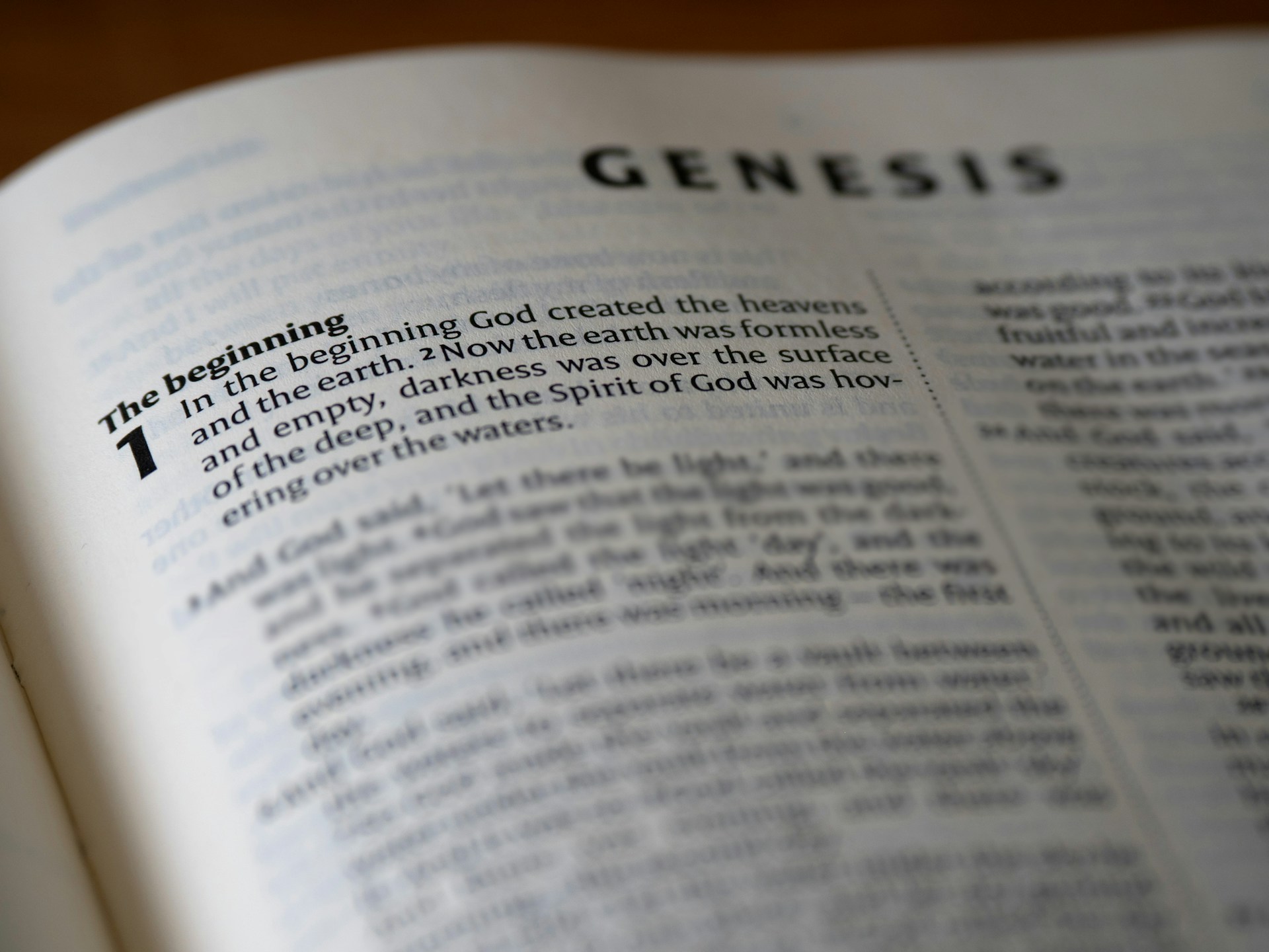 The image shows a page from the book of genesis.