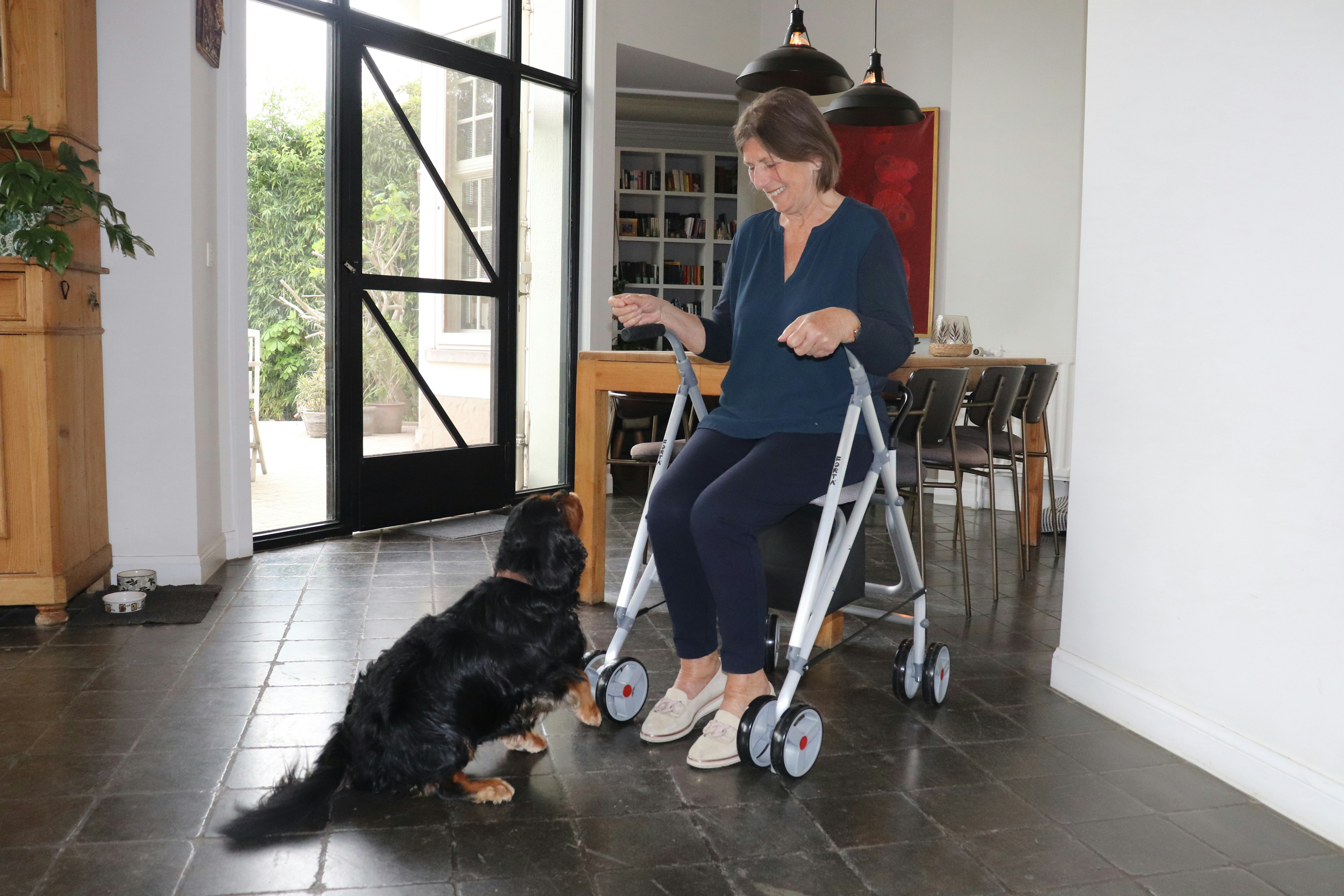 Caregiver providing domiciliary support at home