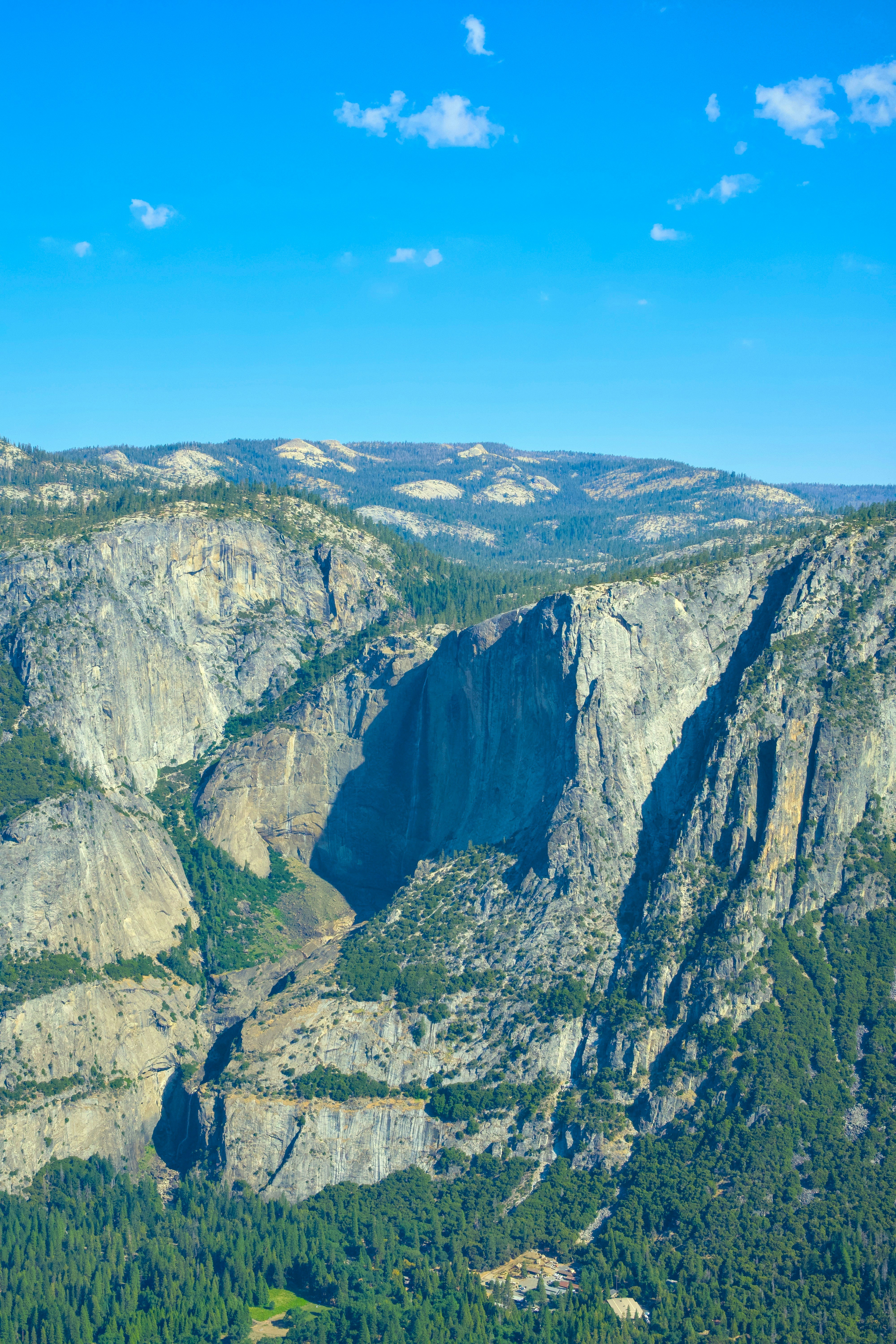 Majestic mountain views under a bright blue sky.