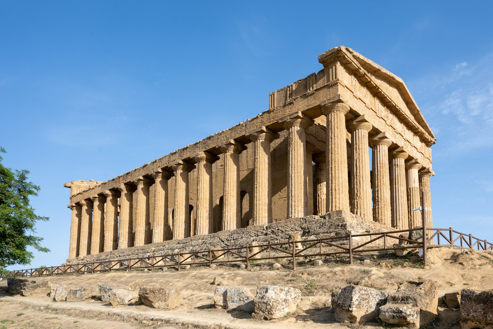 The Doric Temple of Concordia standing intact in Agrigento's Valley of the Temples