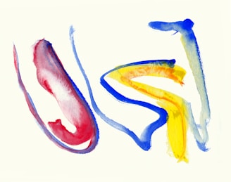 Abstract watercolor art with colorful brushstrokes.