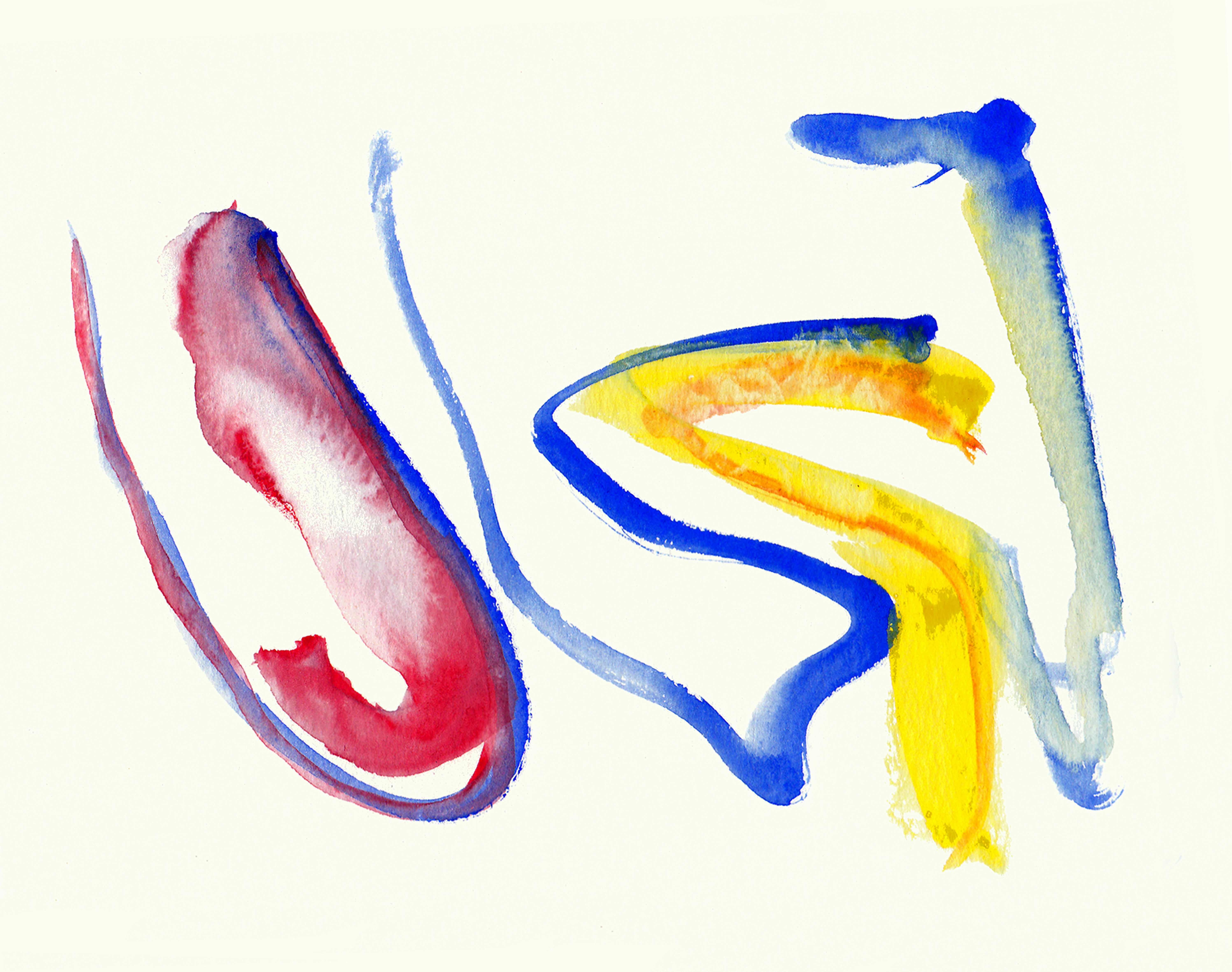 A small abstract watercolor drawing which I painted in color lines 2006 with gouache paint. Free download art image.