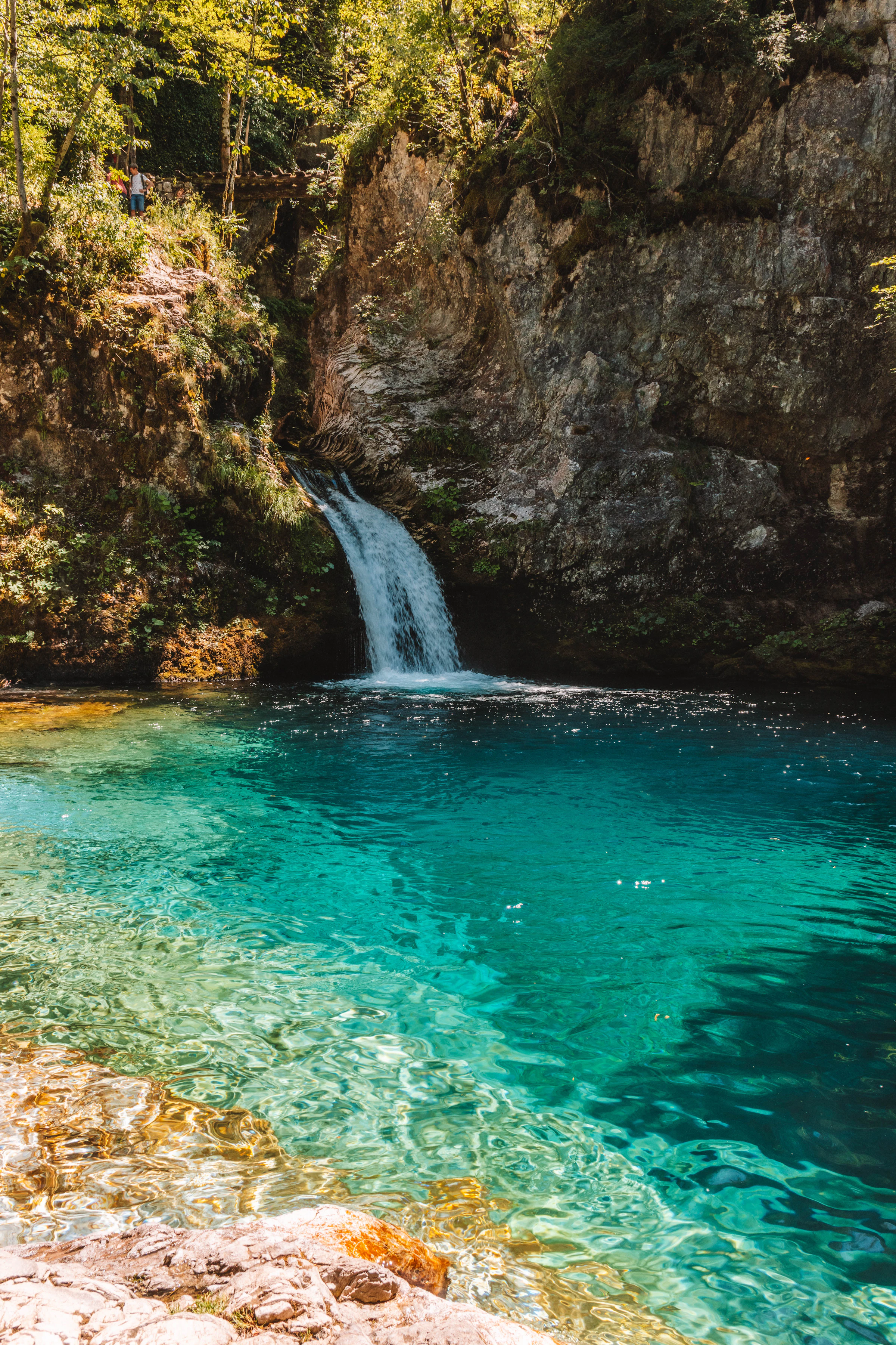 Crystal clear waterfall