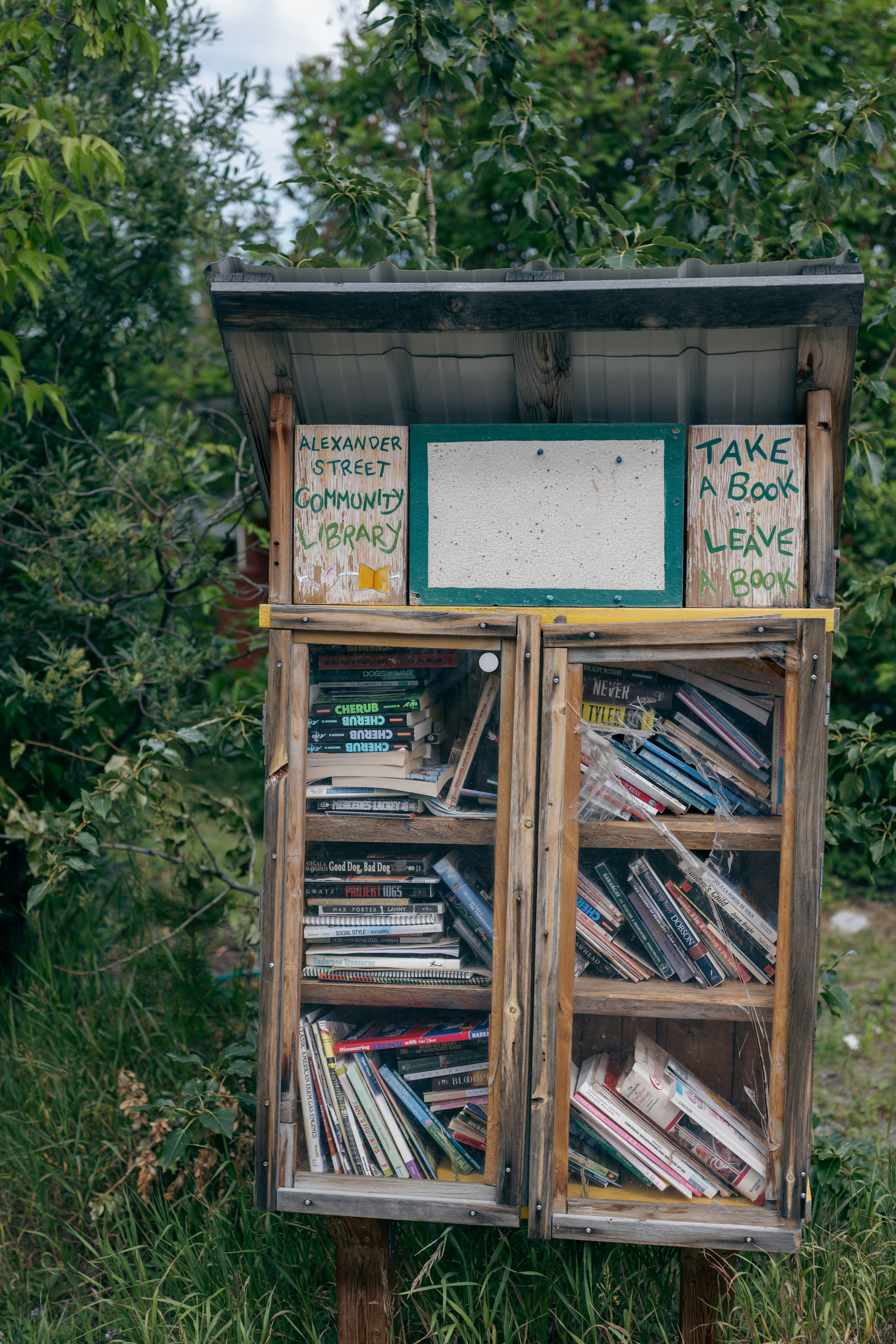 A community library offers books for people.
