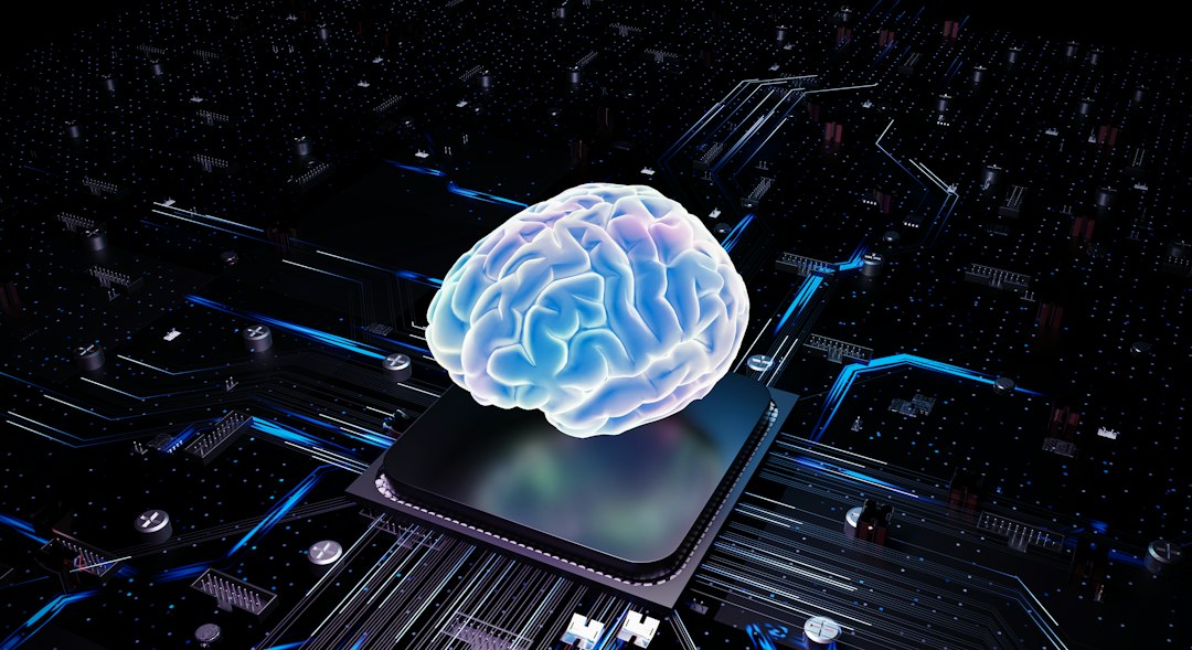 A brain over cpu represents artificial intelligence.