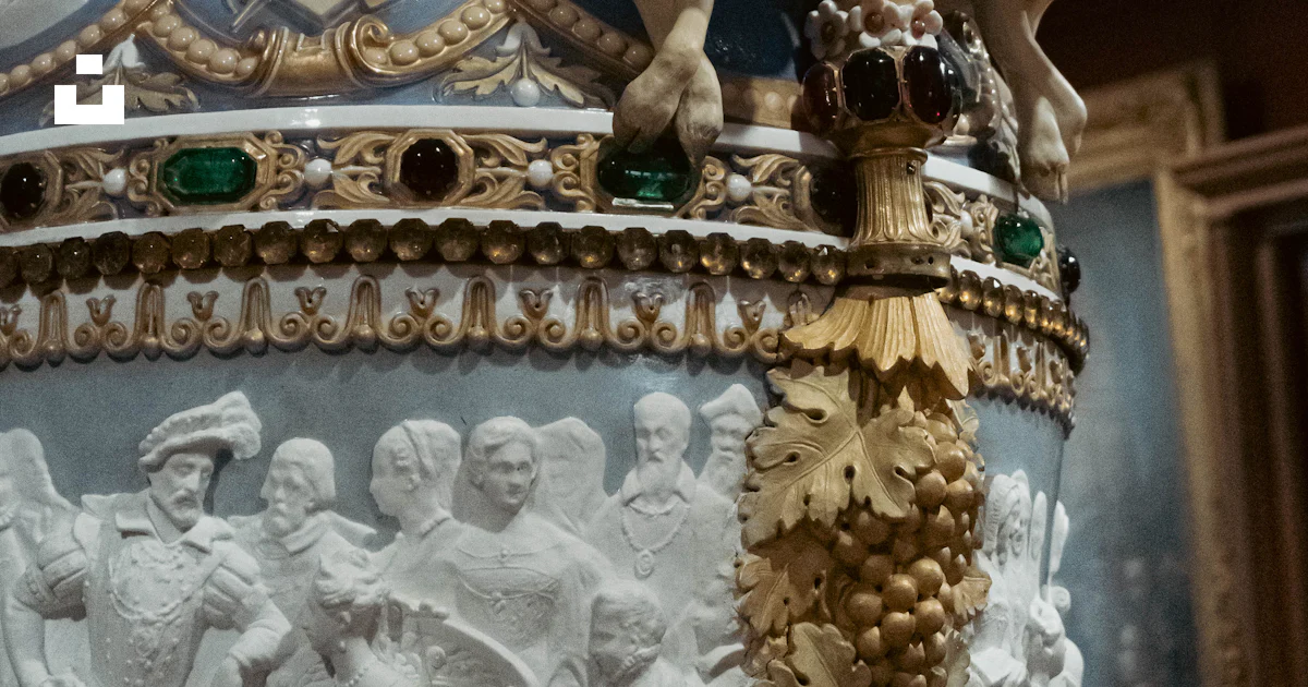 Illustration of Elaborate Centerpiece Vases