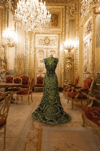 Couture gown in an elegant room