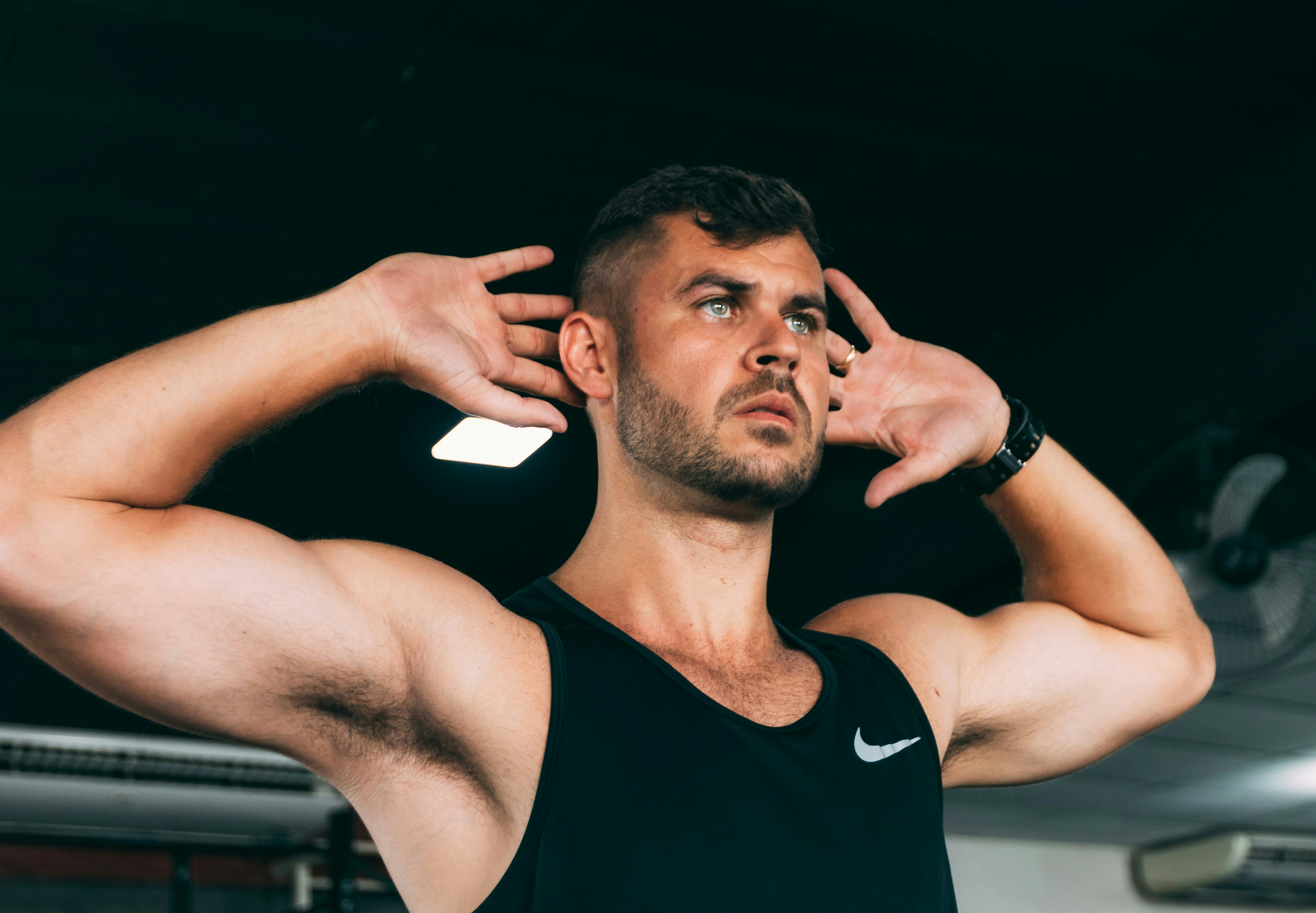 Man doing core workout