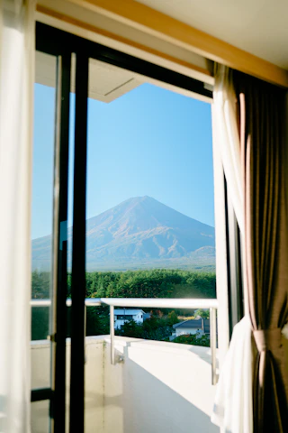 A room's view of mount fuji.