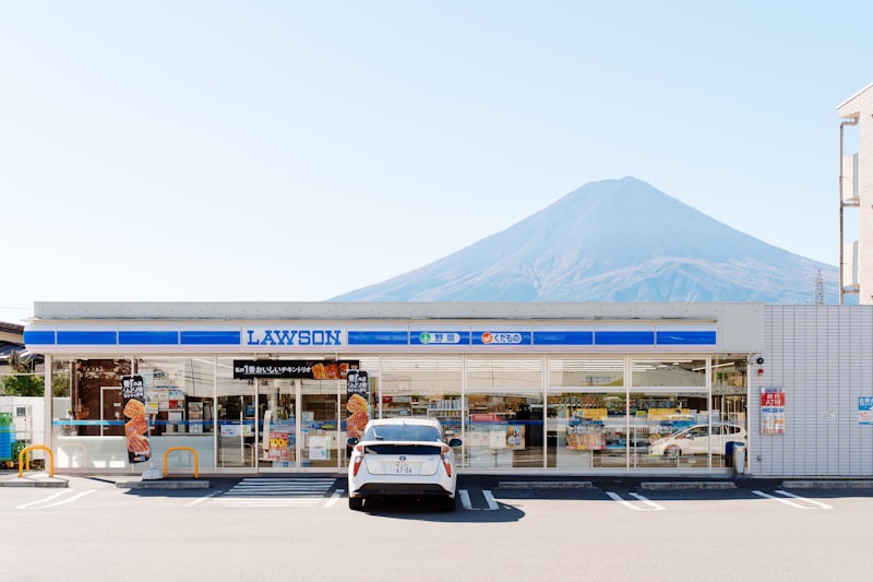 Lawson convenience store, JAL airplane, roll cake, fried chicken, convenience store products