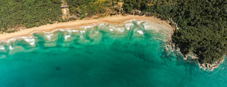 Aerial view of a beautiful coastline.