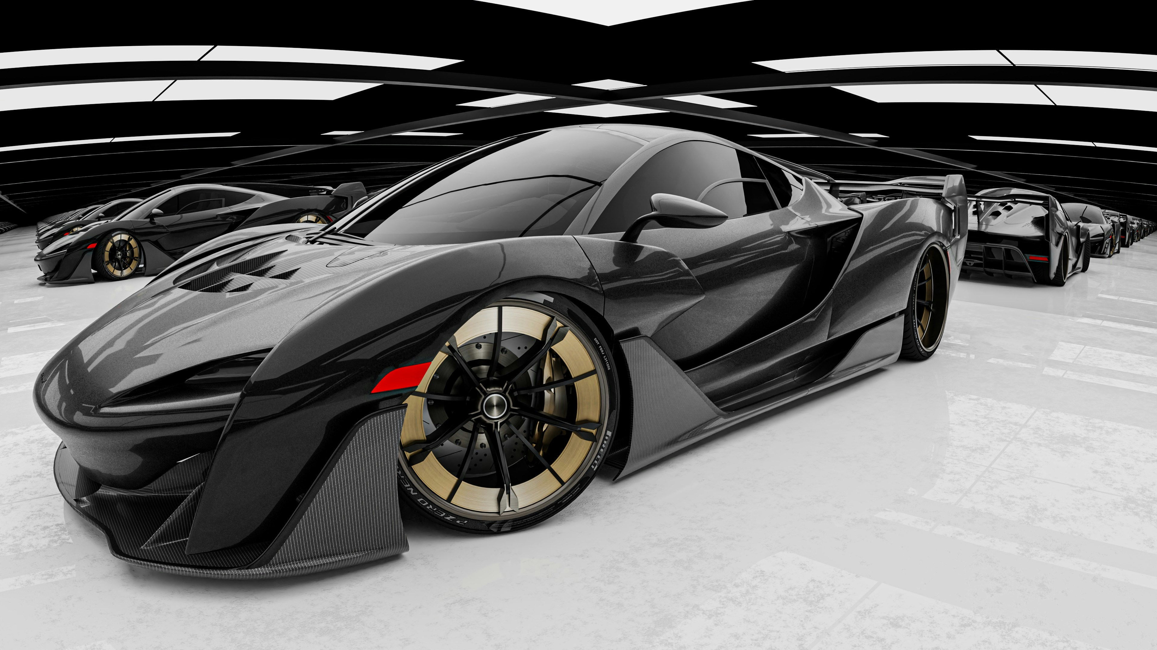 Carros esportivos pretos de luxo alinhados dentro de casa. foto – Imagem  grátis sobre Papel de parede na Unsplash, image size:3000x1688