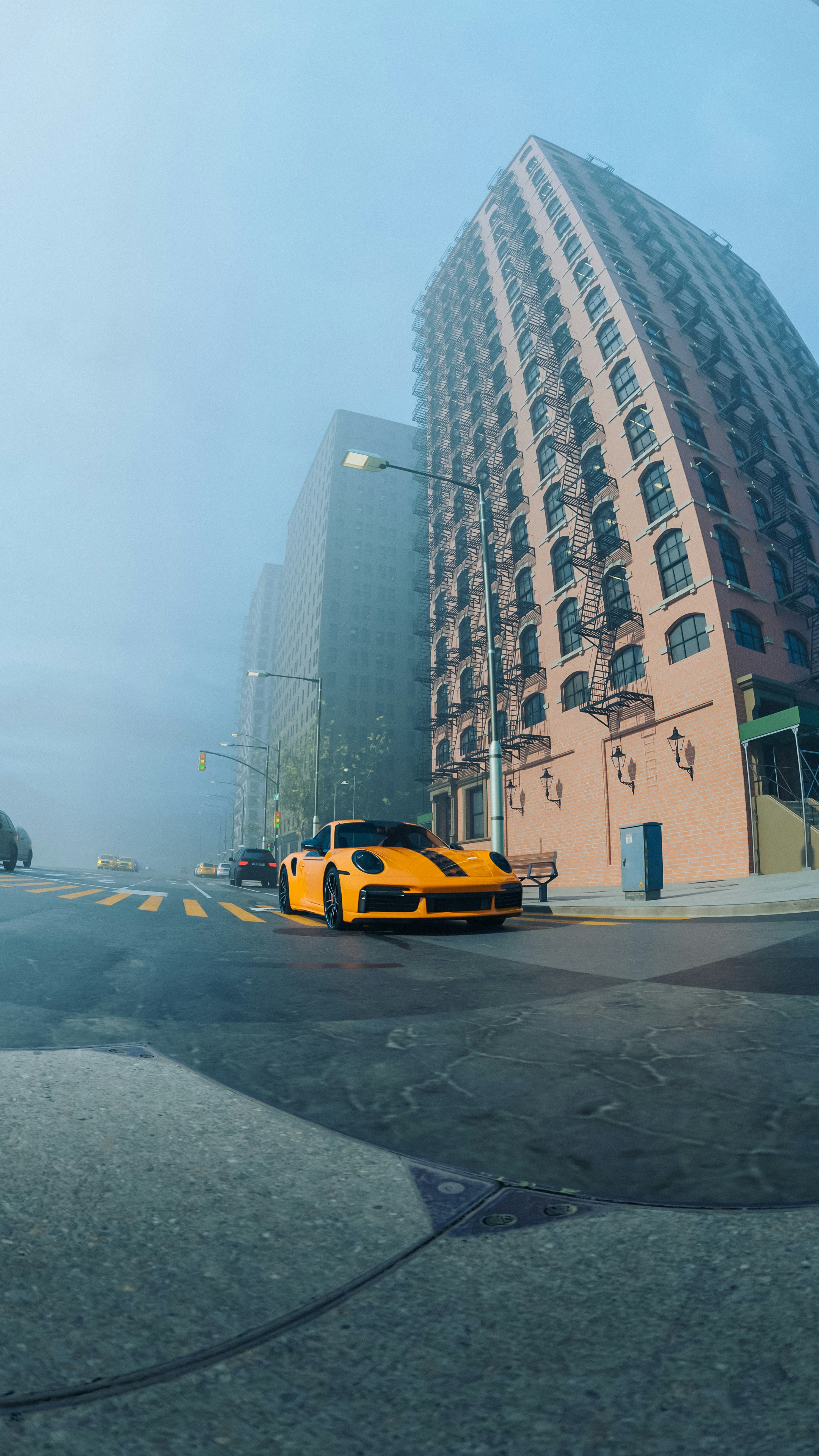 car fisheye wallpaper, wallpaper, Fisheye Lens: Capturing Unique Wide Angle Car Photos 1