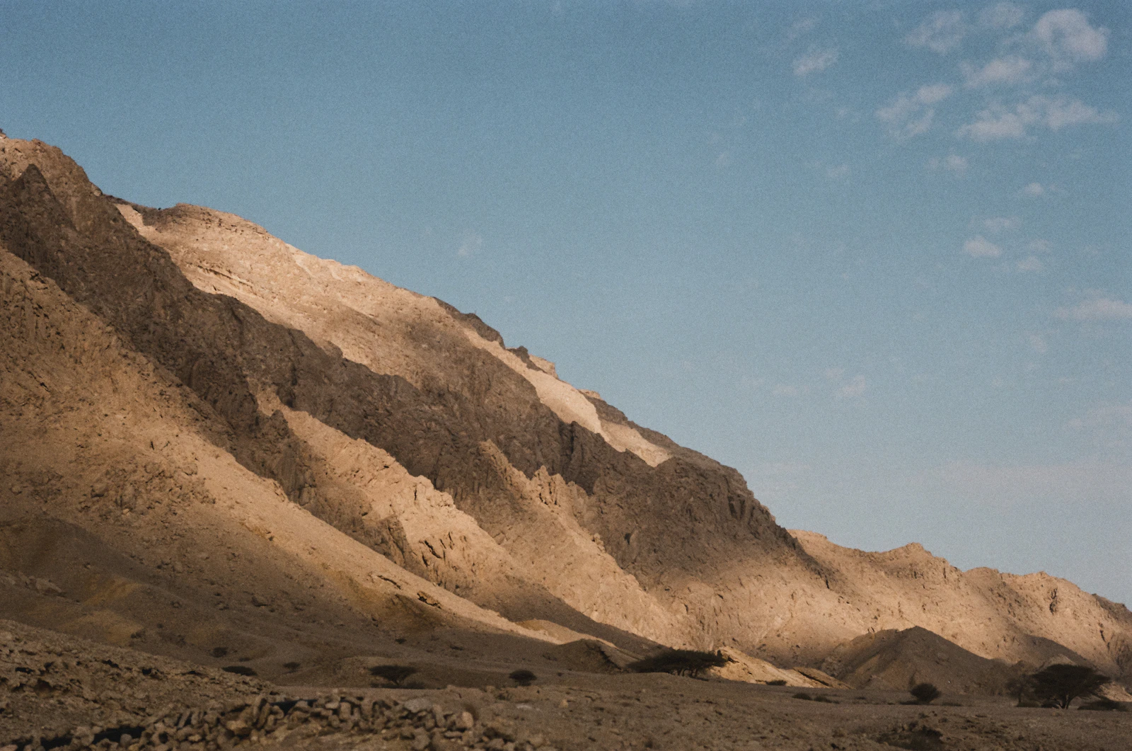 Sunlit slopes on Jebel Hafeet above Al Ain