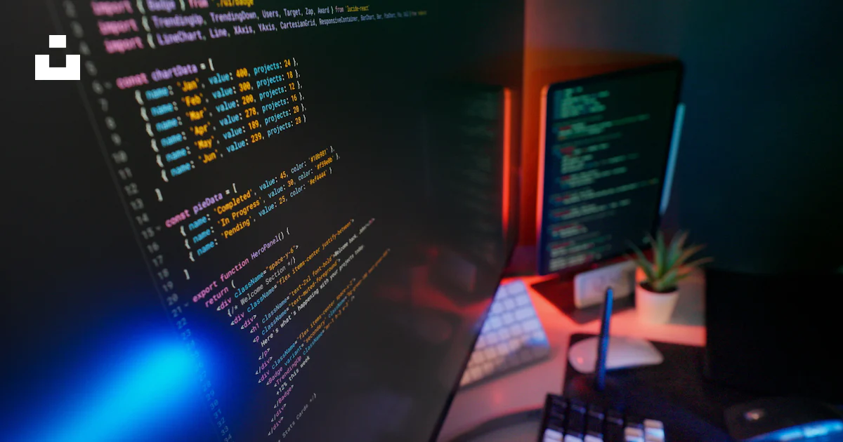 Coding code on multiple computer screens. photo – Free Office Image on ...