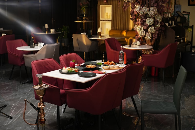 Upscale Asian restaurant interior