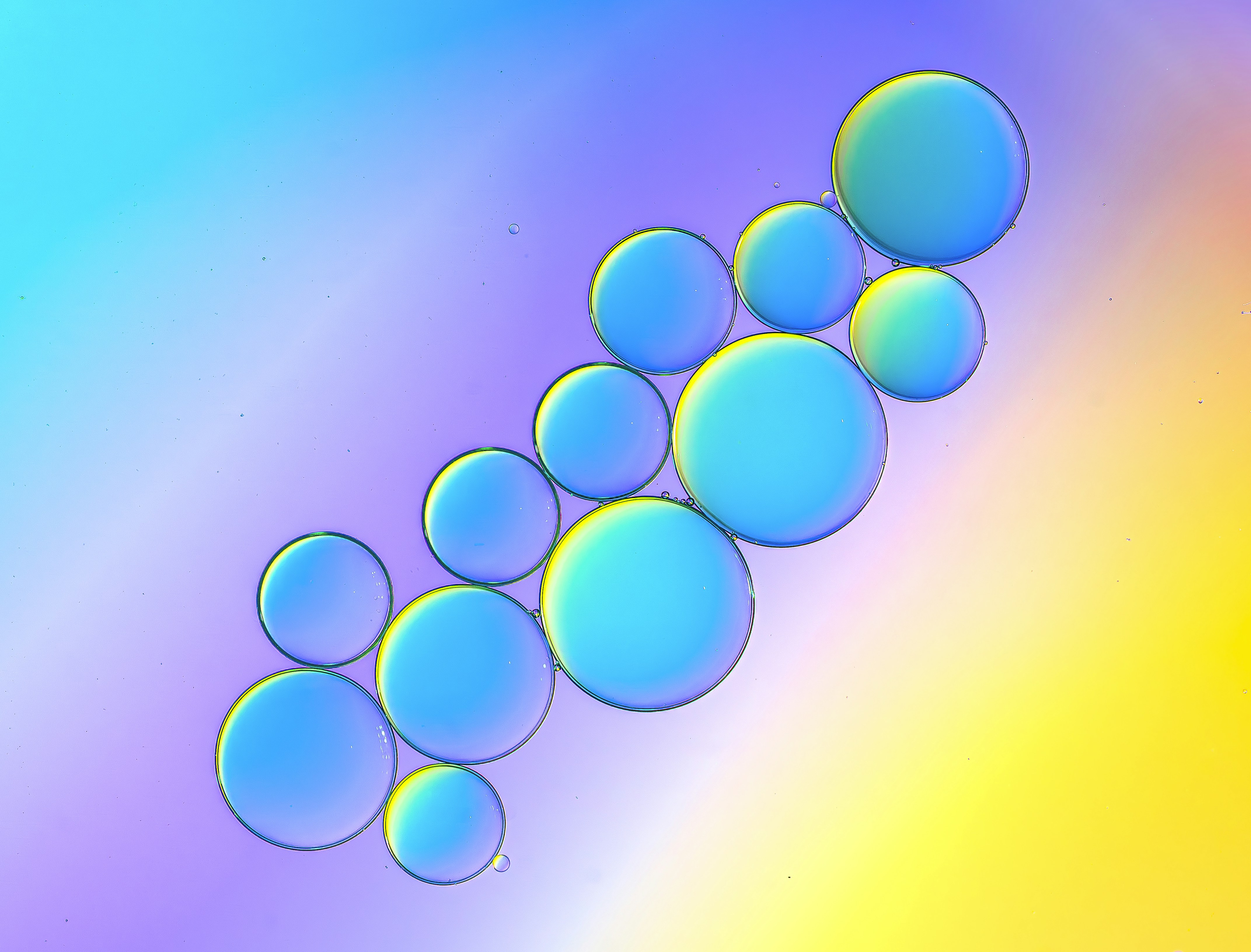 Blue bubbles background