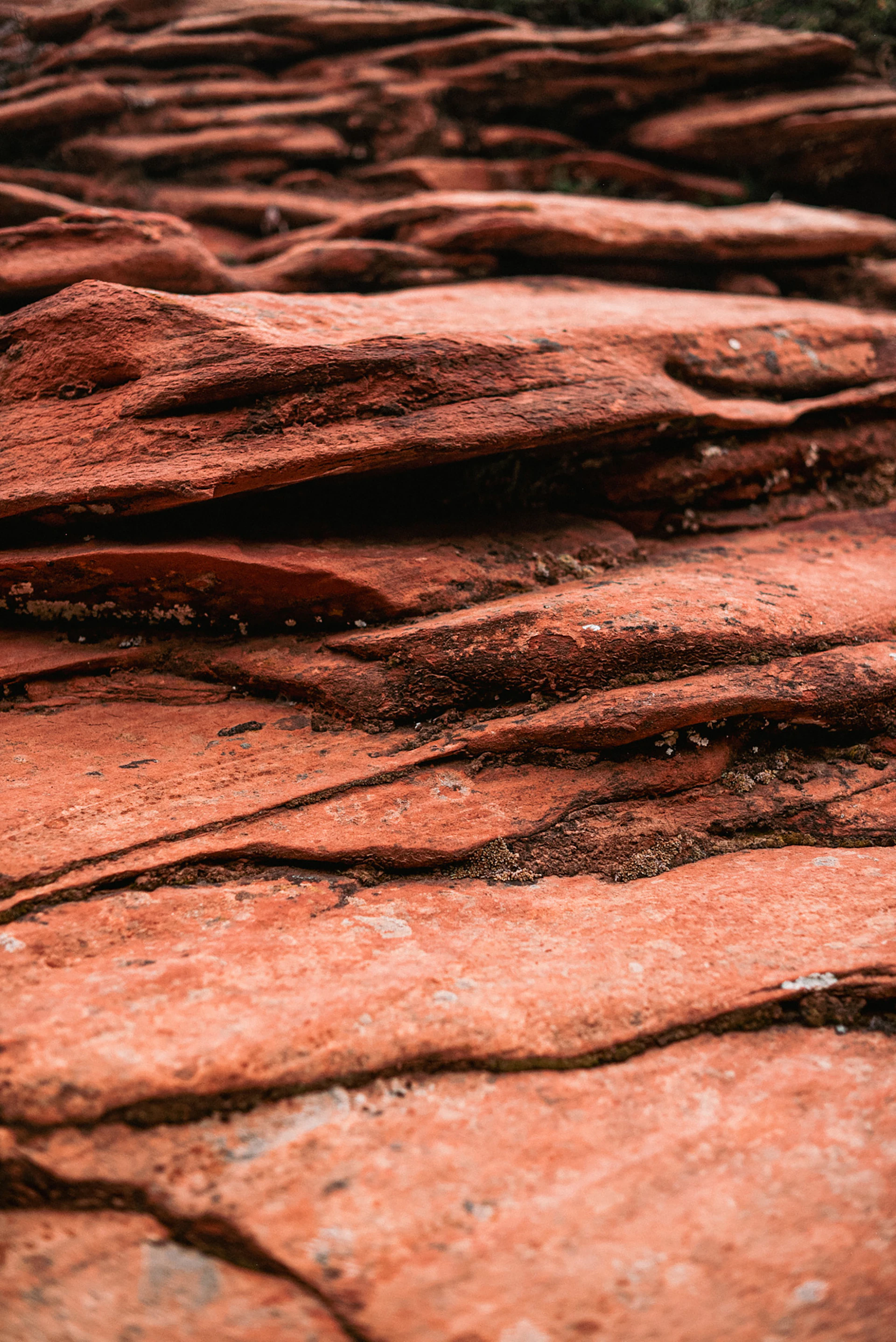 Layered red rock formation