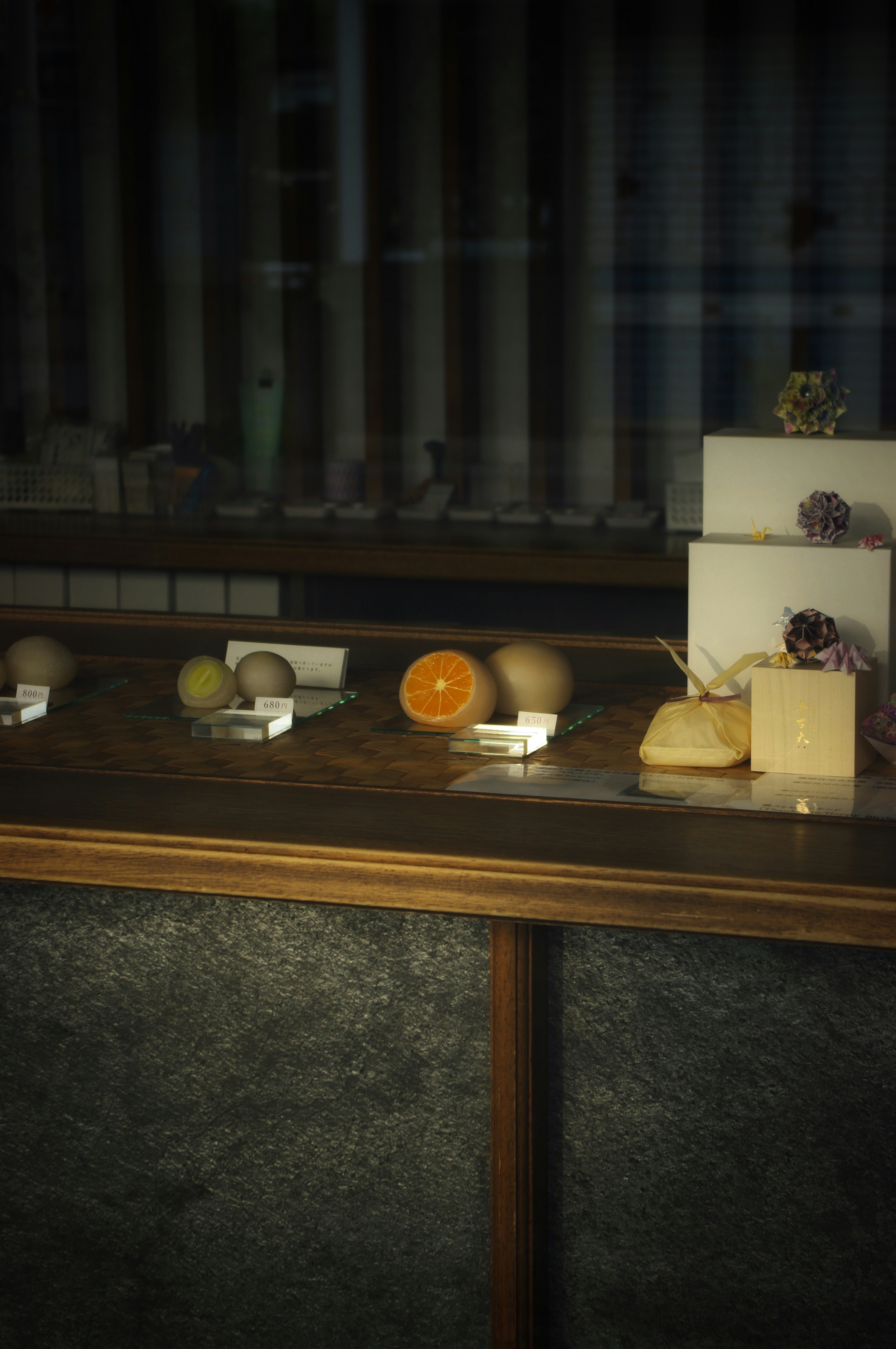 Colorful wagashi, traditional Japanese confections.