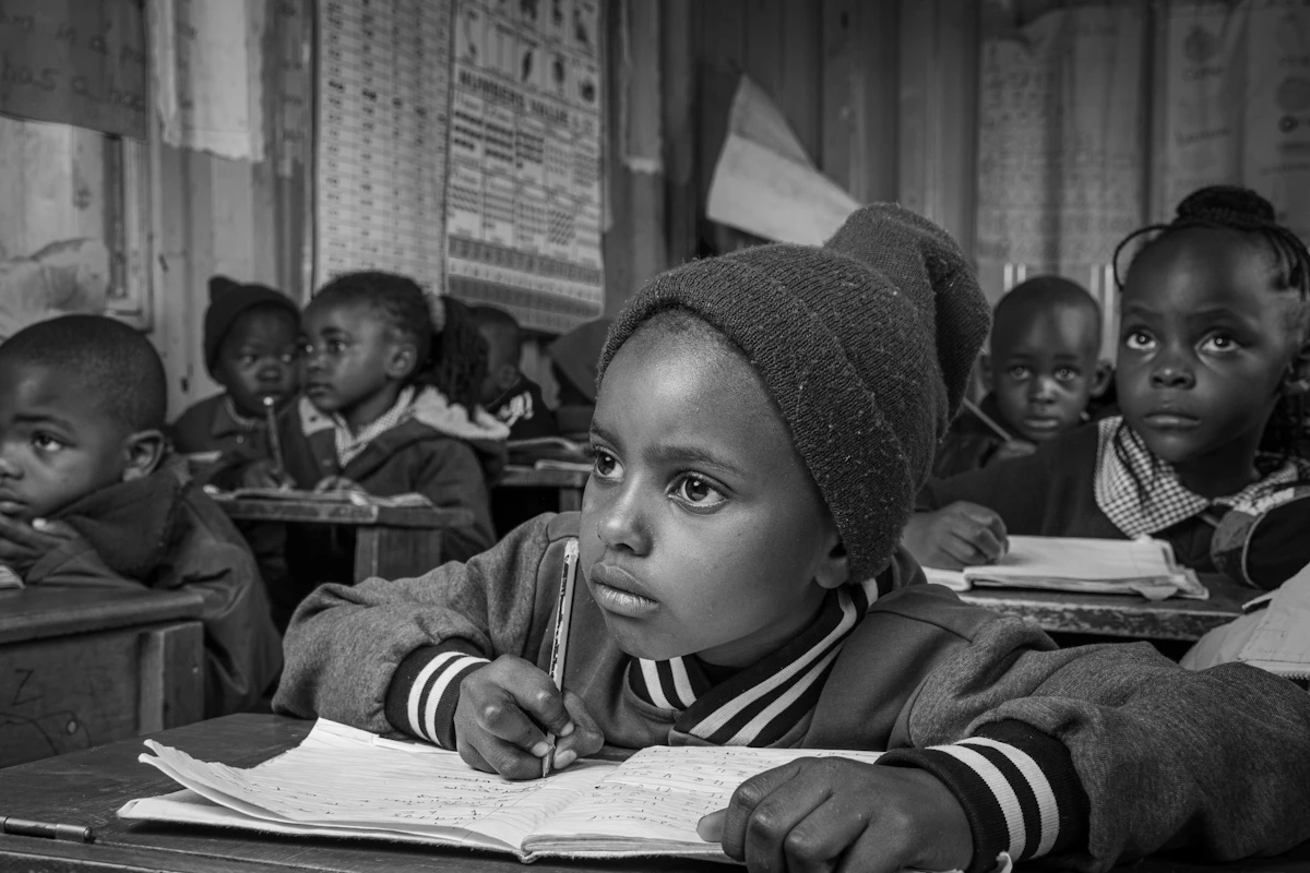 Young people learning in a community classroom
