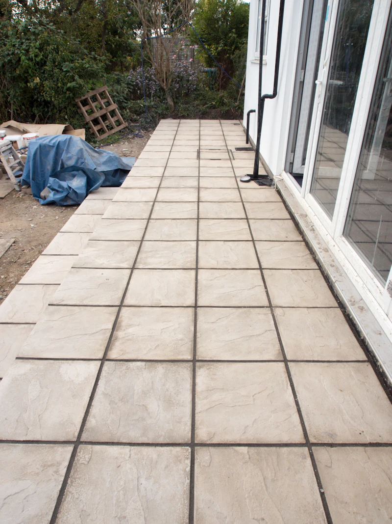 Stamped concrete patio