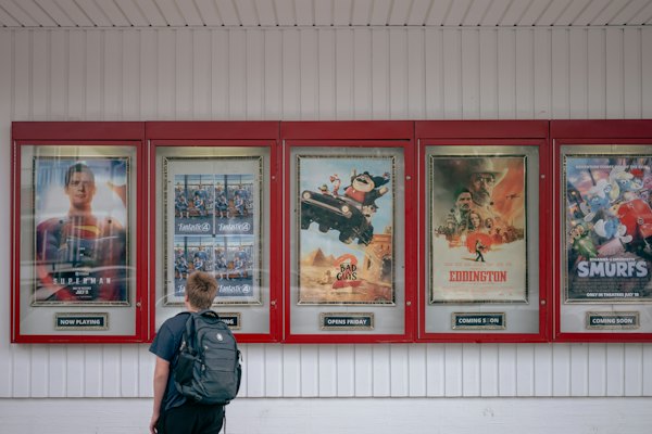 The Yukon Cinema’s poster window downtown — Whitehorse, Canada
