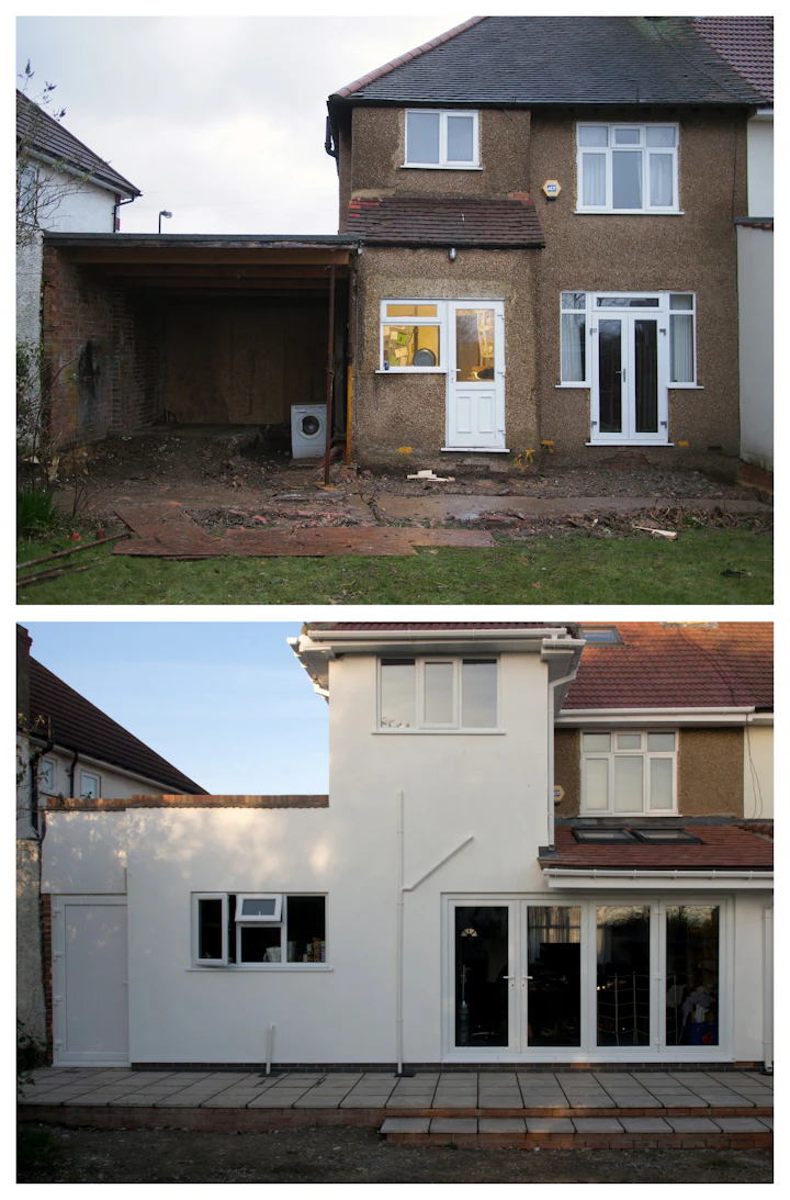 House renovation: before and after a new extension