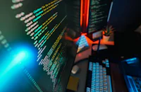 Computer screen showing software code