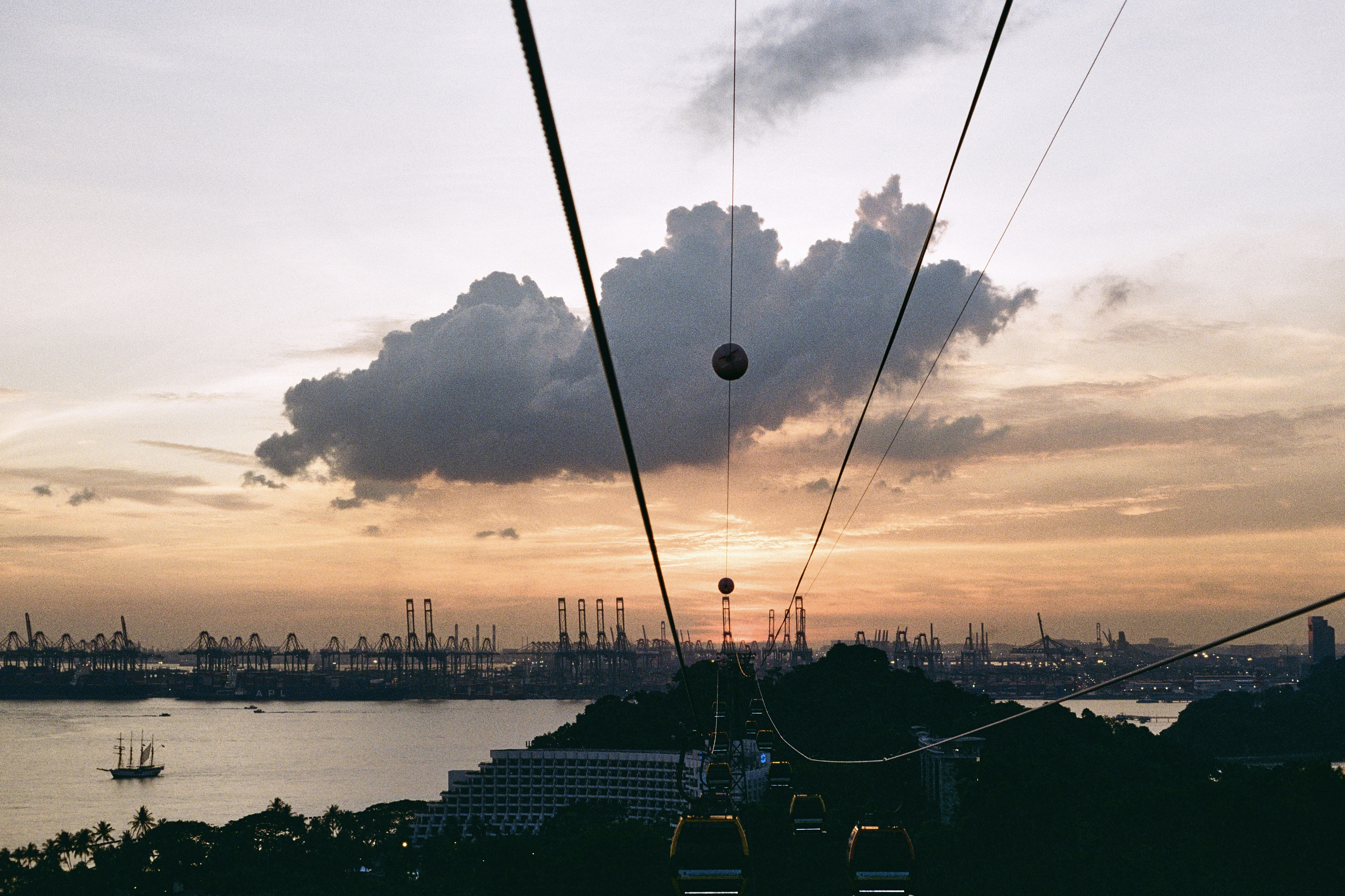 Cable car ride at sunset with harbor views. photo – Free Sunset Image ...