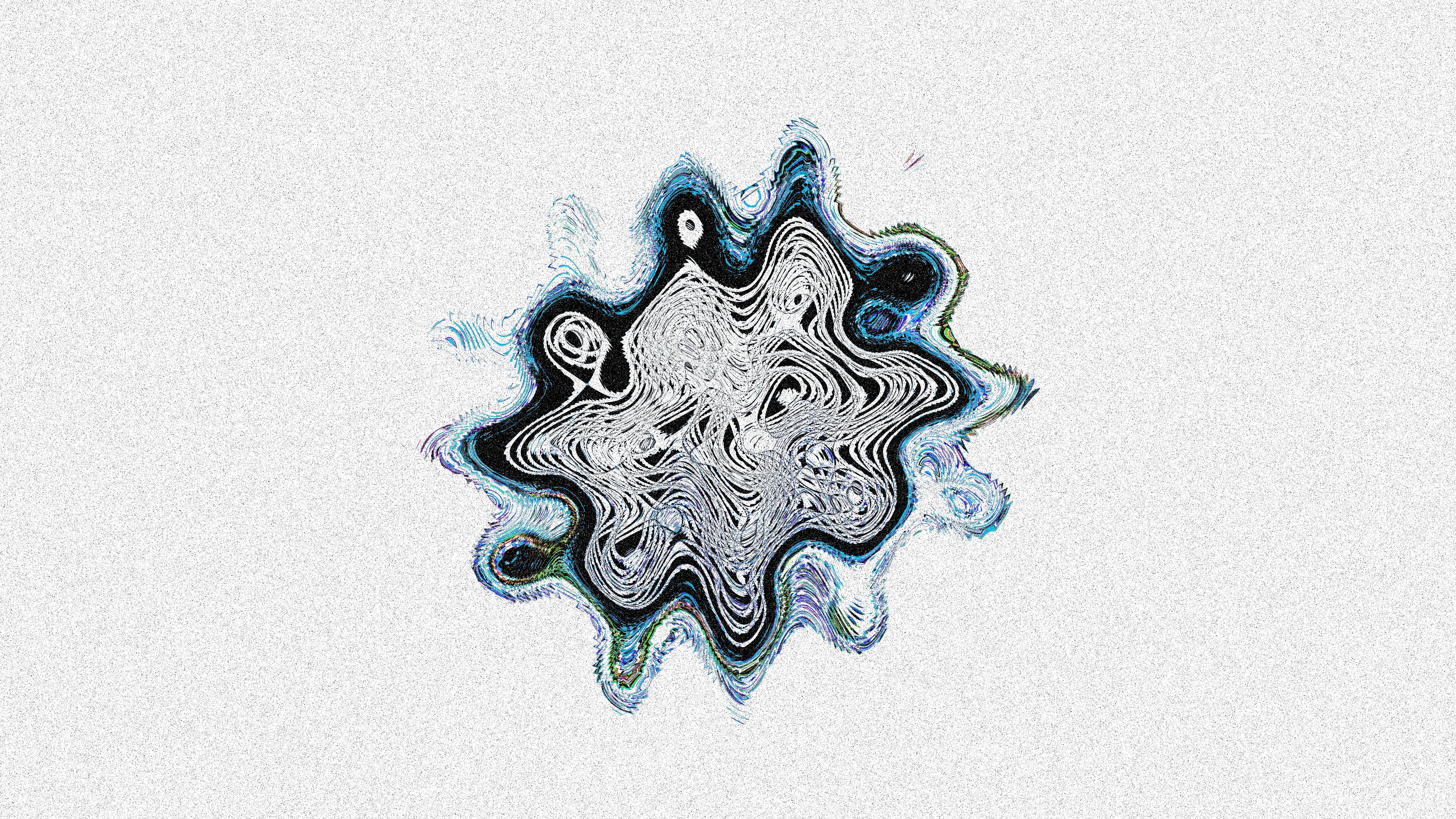 A distorted, abstract shape floats on white. photo – Free Abstract ...