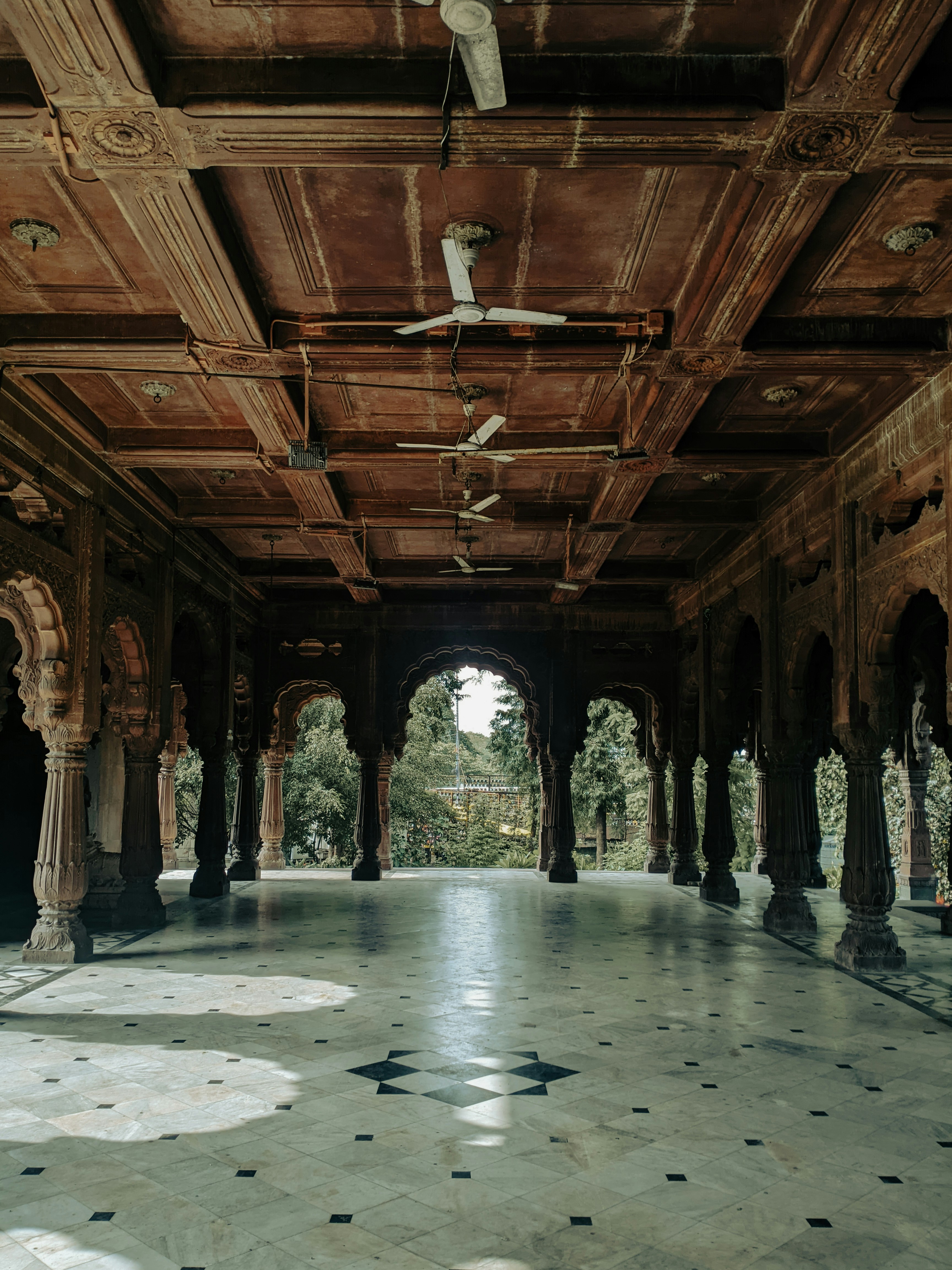 An elegant interior of an ancient building.