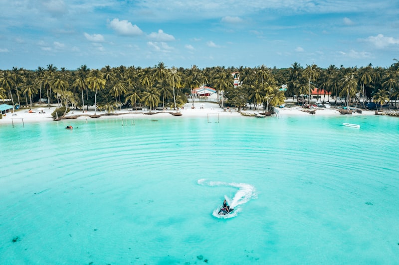 Jet ski on turquoise water