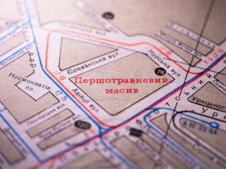 A detailed map shows a certain neighborhood.