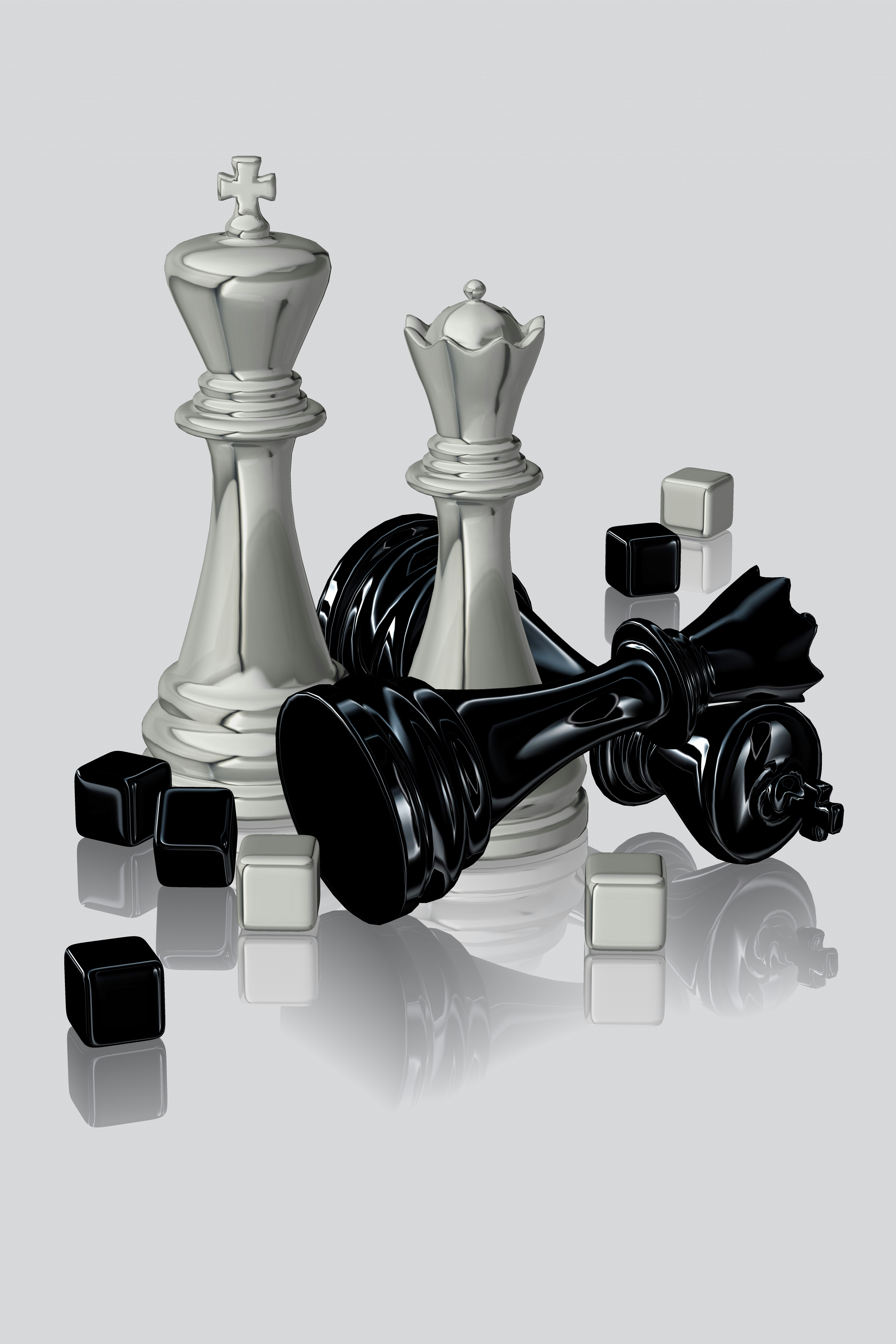 White wins at chess.