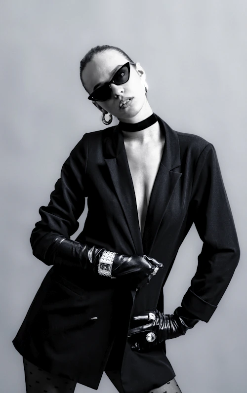 Blazer oversized com choker
