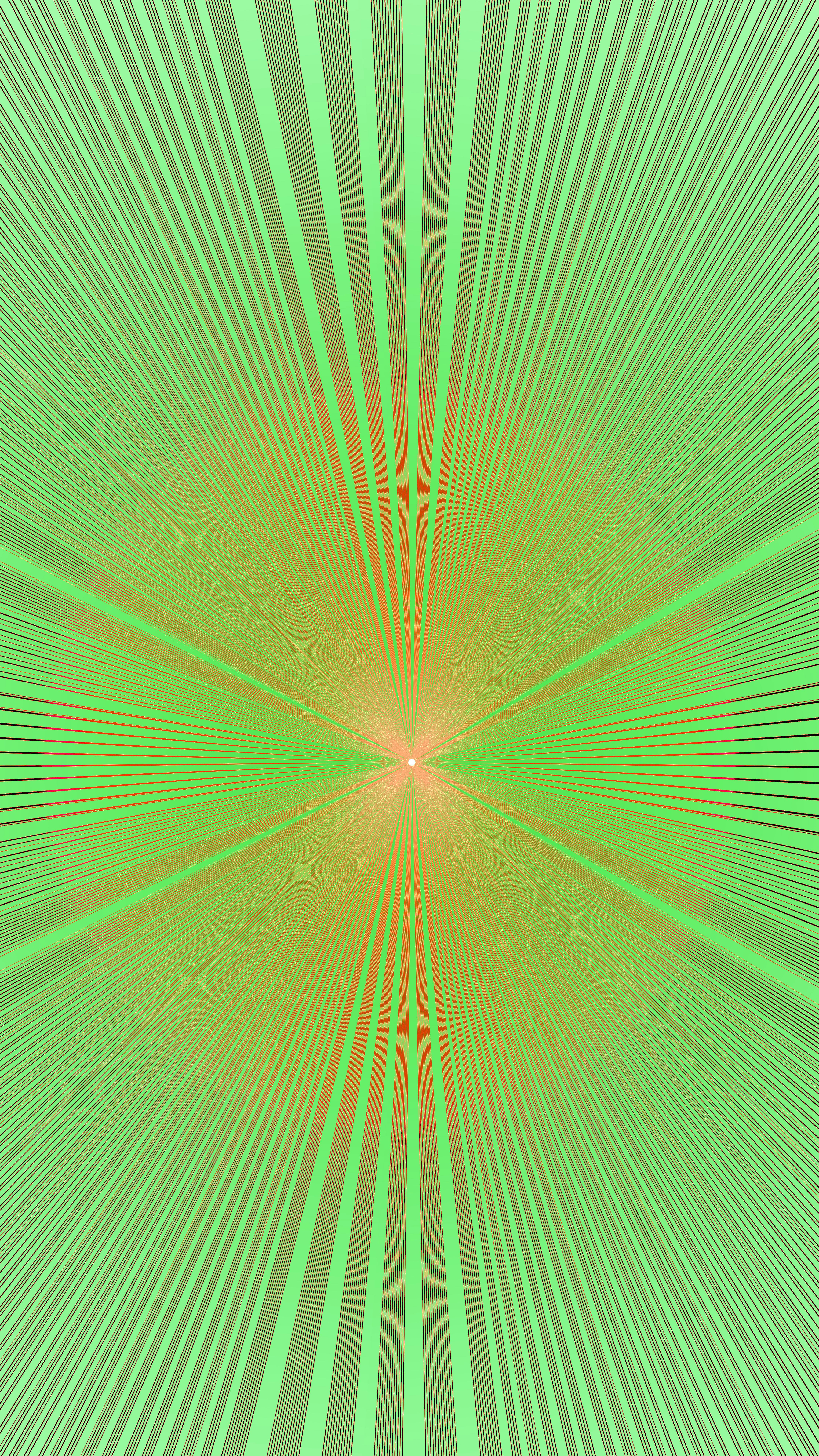 Luta contra o algoritmo – linhas verdes irradiando