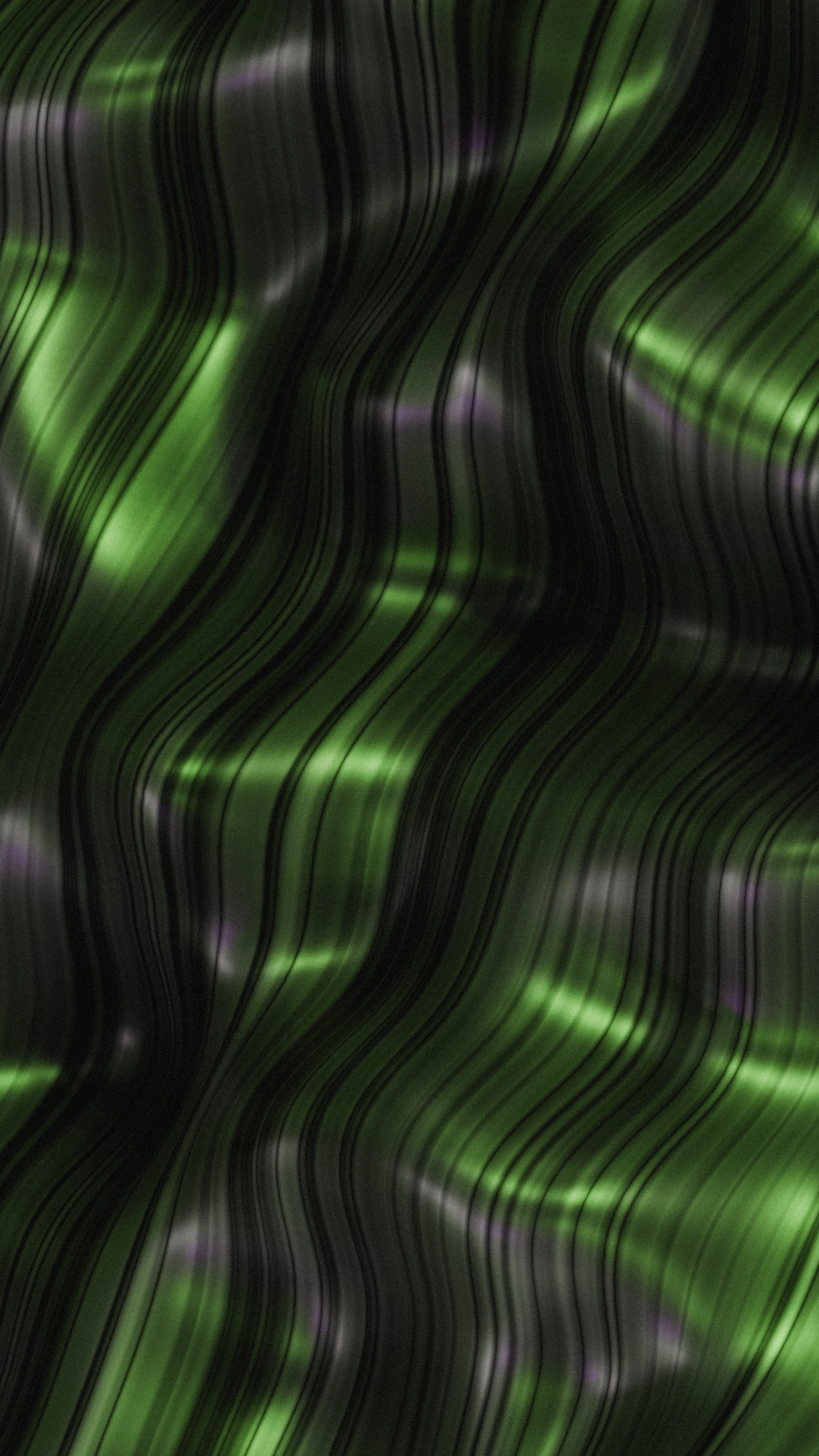 Green and black wavy lines.