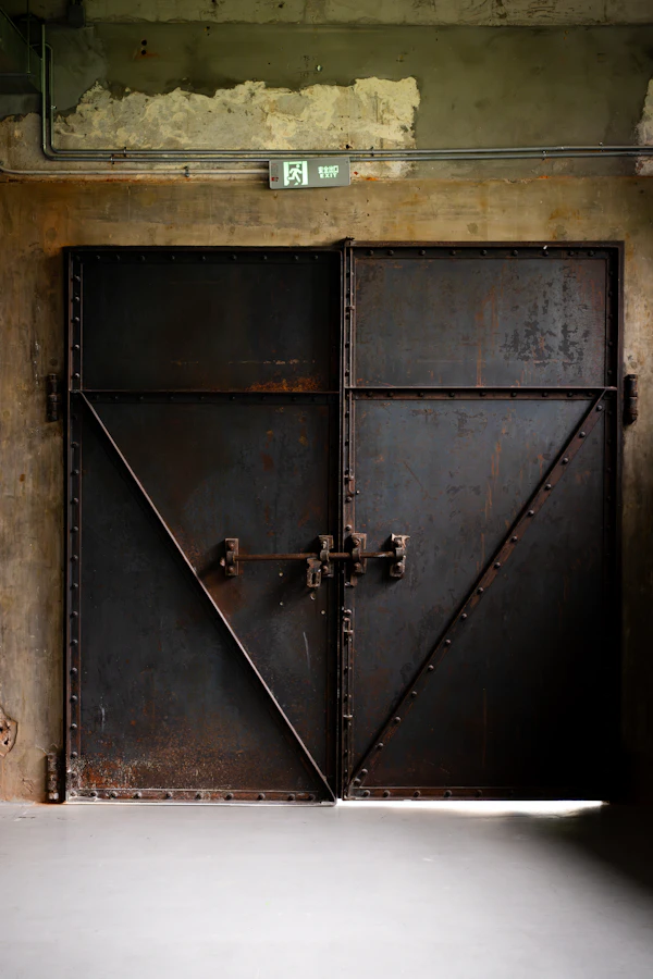 Puertas metálicas de seguridad con cerraduras reforzadas