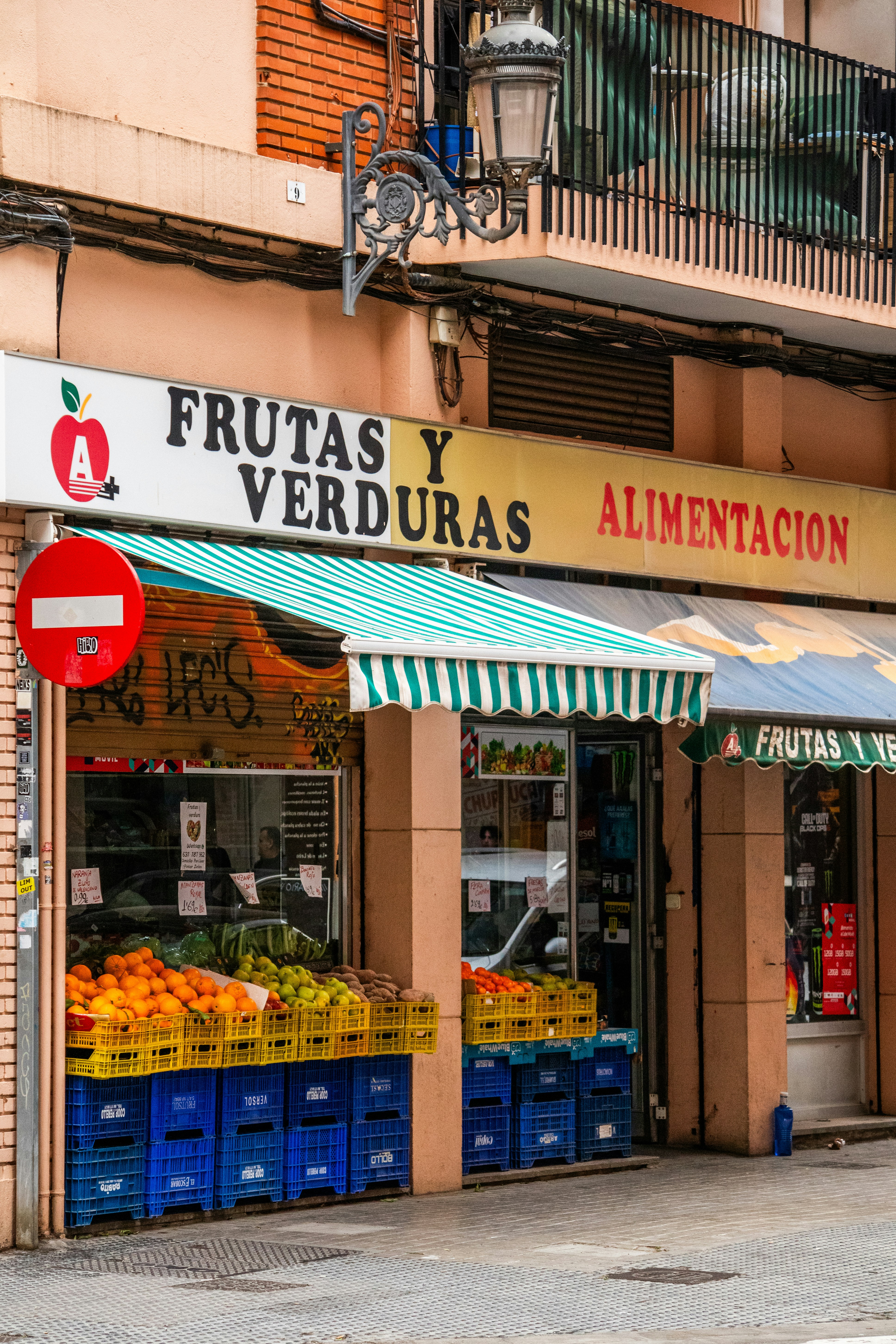 A fruit and vegetable store in spain.