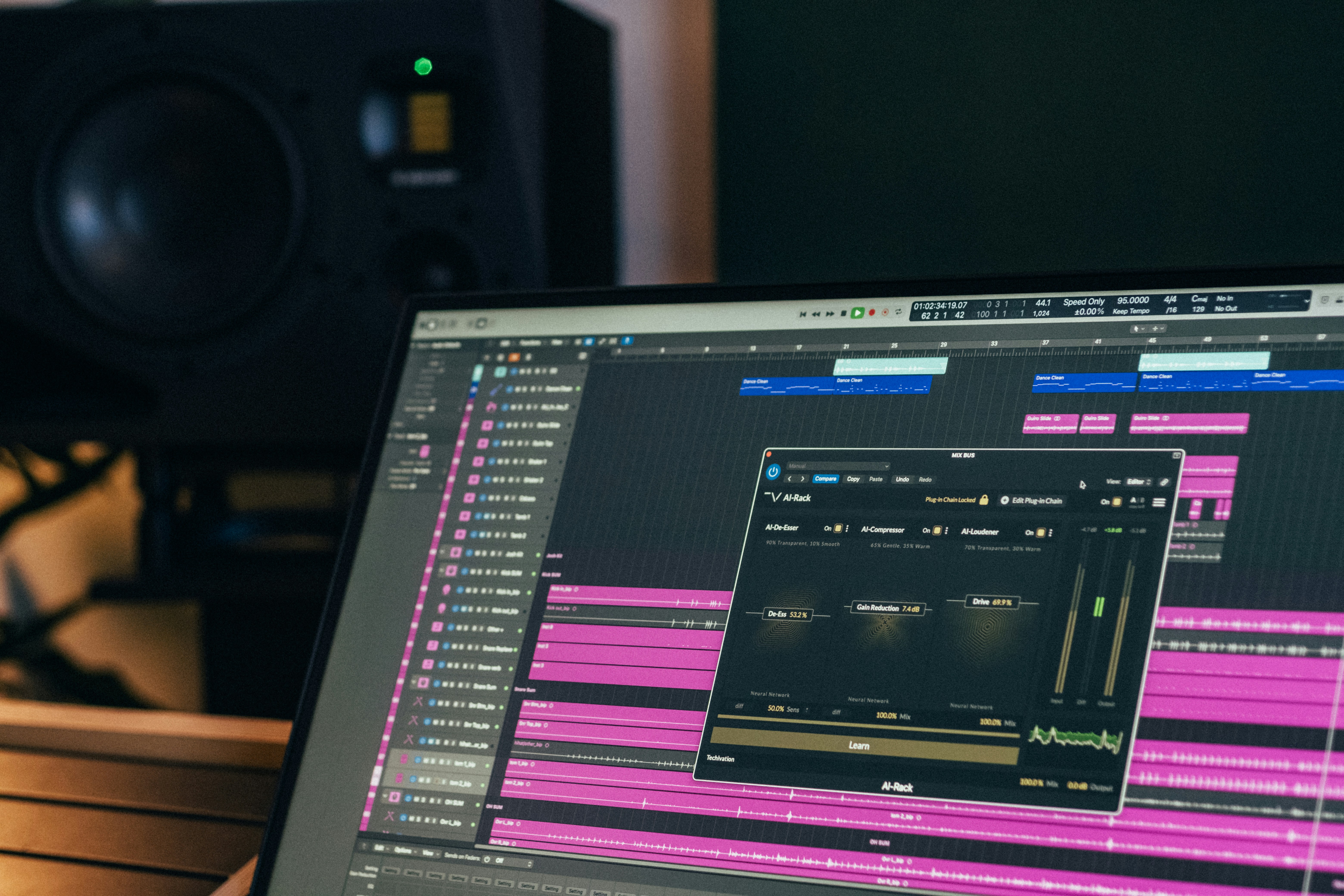 Recording software on a computer screen.