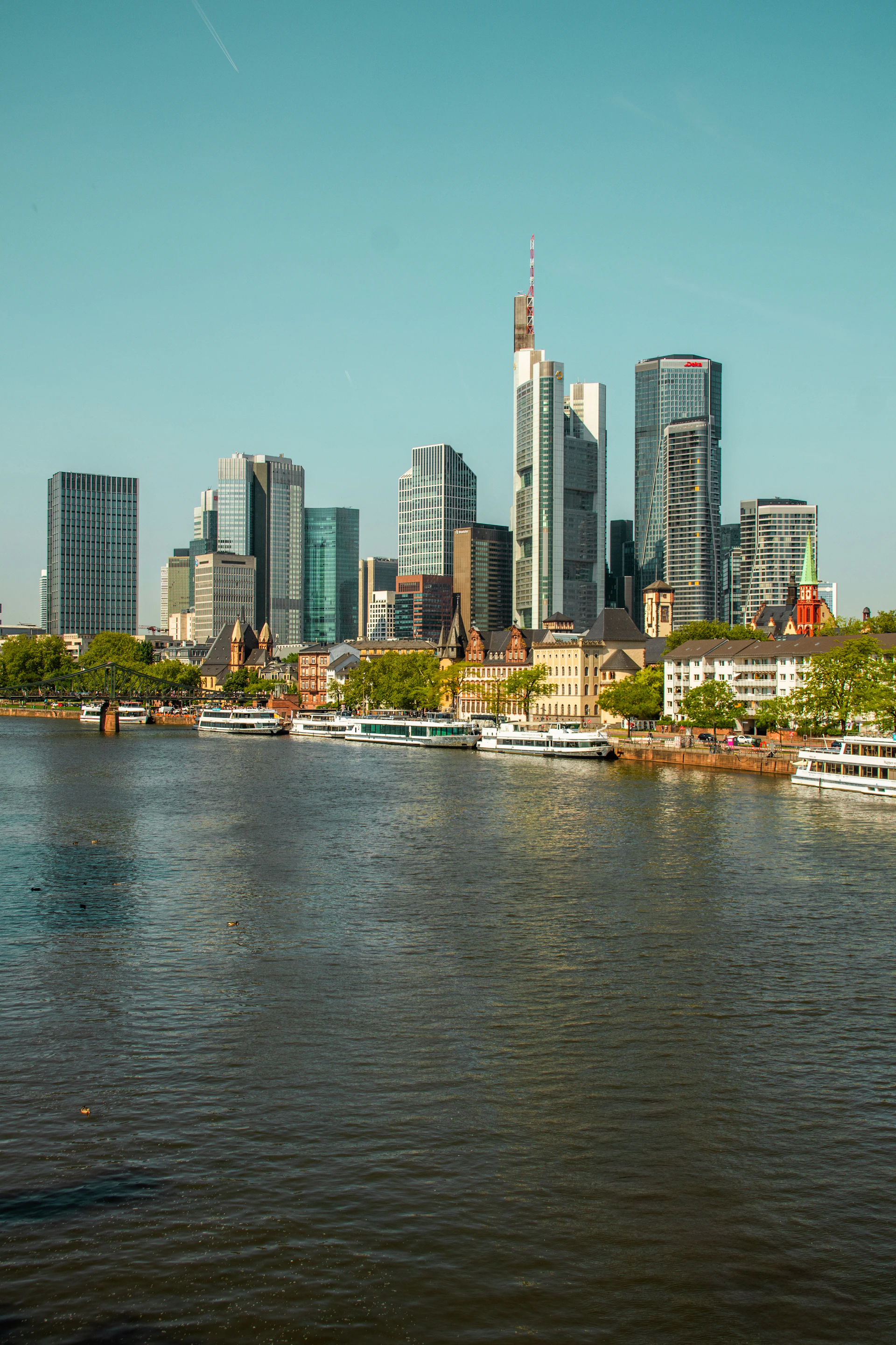 Frankfurt skyline above the Main river