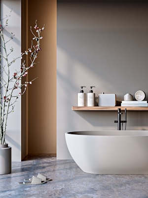 Modern bathroom with elegant fixtures